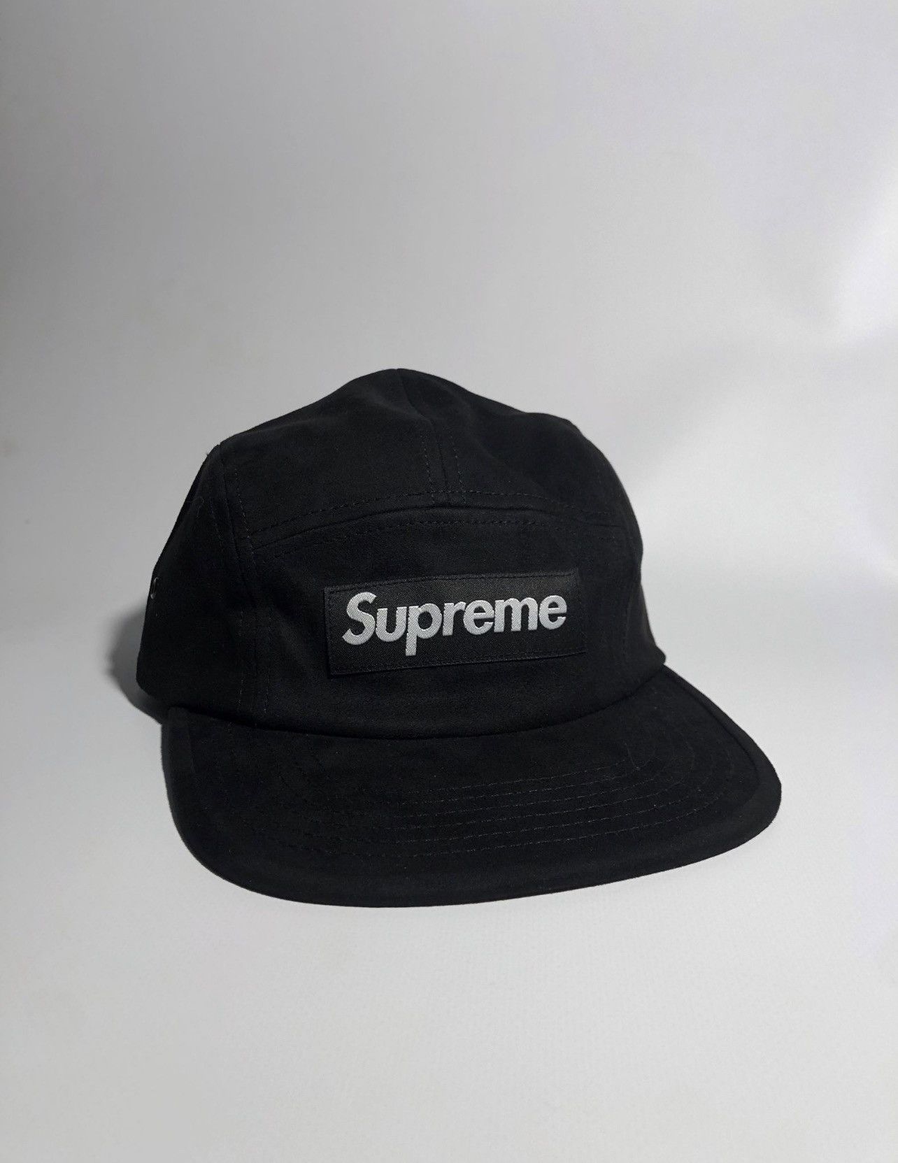 SUPREME SUEDE CAMP CAP BLACK Accessories