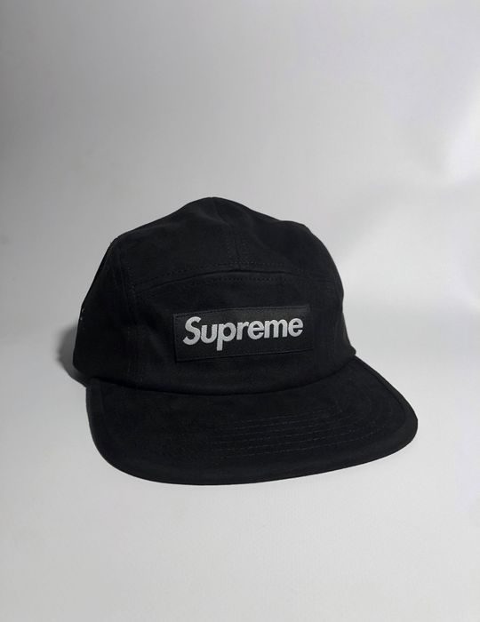Supreme SUPREME SUEDE CAMP CAP BLACK | Grailed