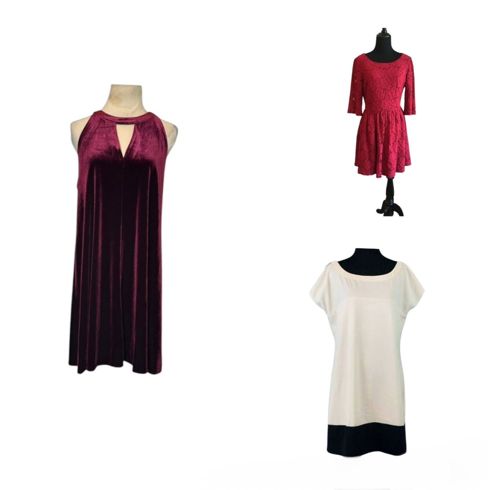 Cynthia Rowley 3 Dress Bundle size Large Velvet Lace & Casual Chic Size L / US 10 / IT 46 - 1 Thumbnail
