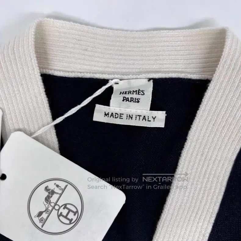 Hermes Hermes Dark Blue Knit Short Sleeve Size XS / US 0-2 / IT 36-38 - 2 Thumbnail