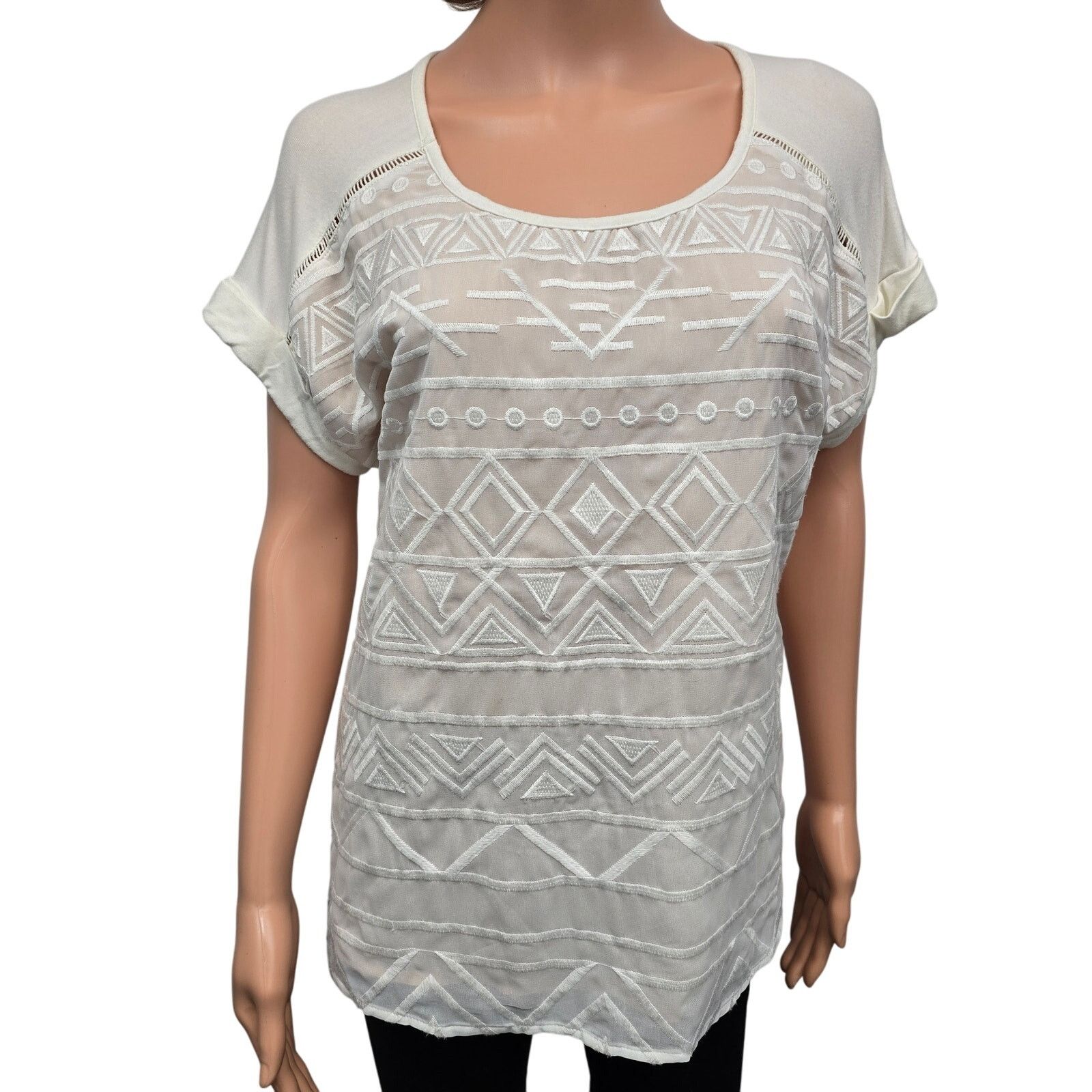 Anthropologie Anthropologie Skies Are Blue Shirt M Patterned Short Sleeve Size M / US 6-8 / IT 42-44 - 3 Thumbnail