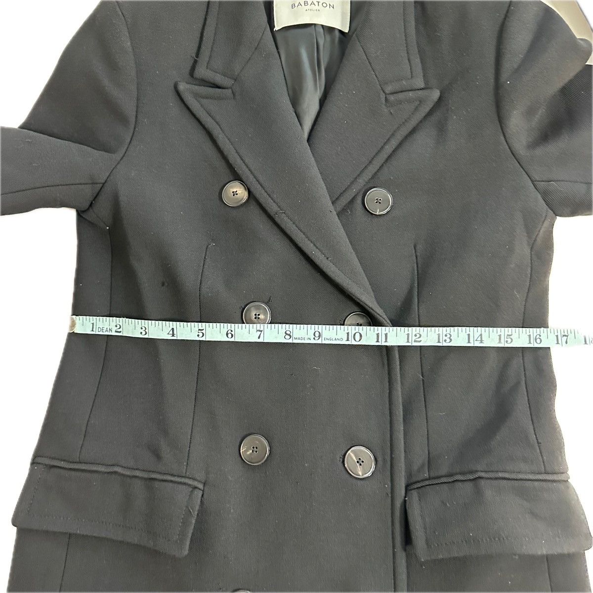 Aritzia Aritzia Babaton Black Wool Double Breasted Slouchy Coat XS Size XS / US 0-2 / IT 36-38 - 9 Thumbnail