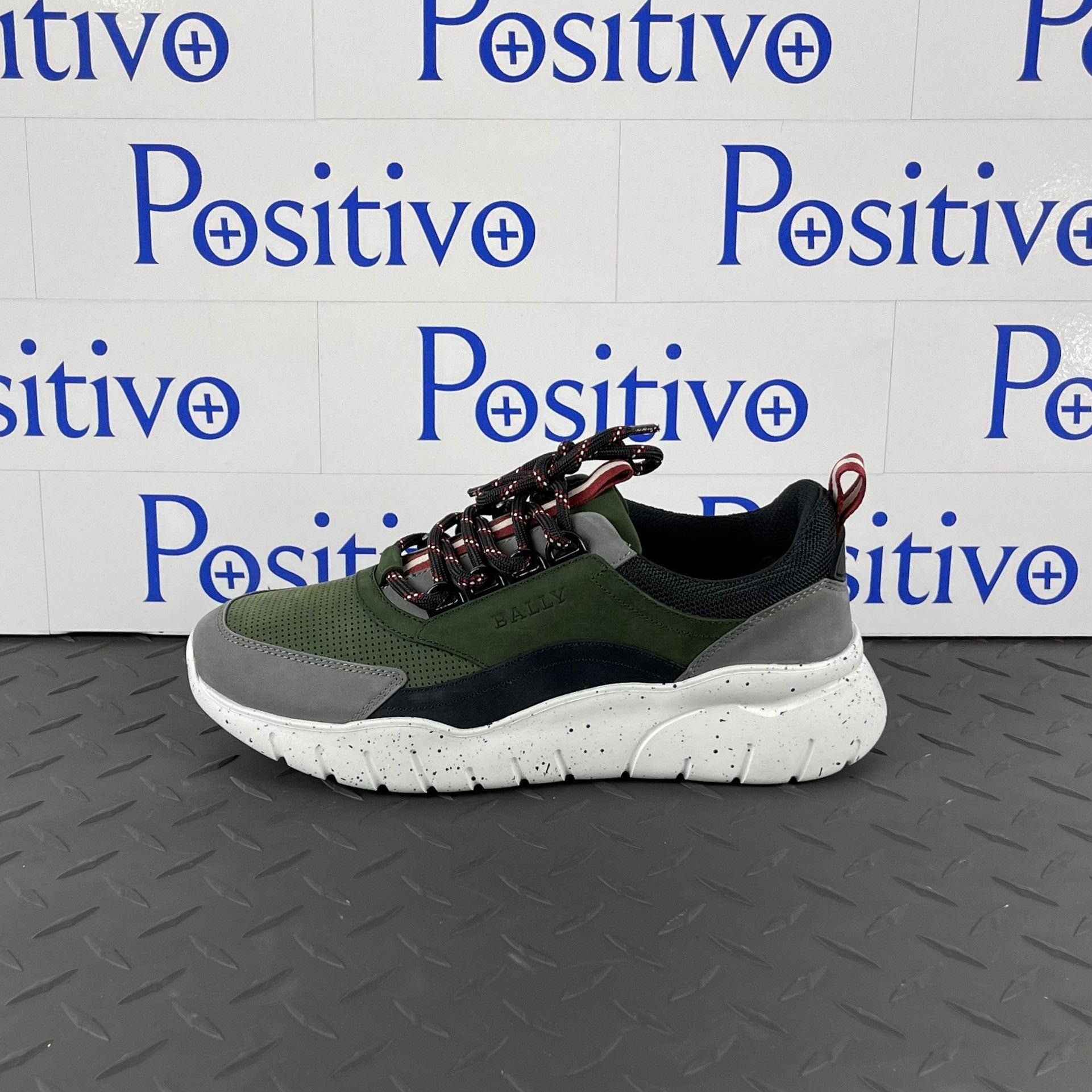 image of Bally Bisko Cloud Nabuk Calf Sneakers Us 6 in Moss Green, Men's