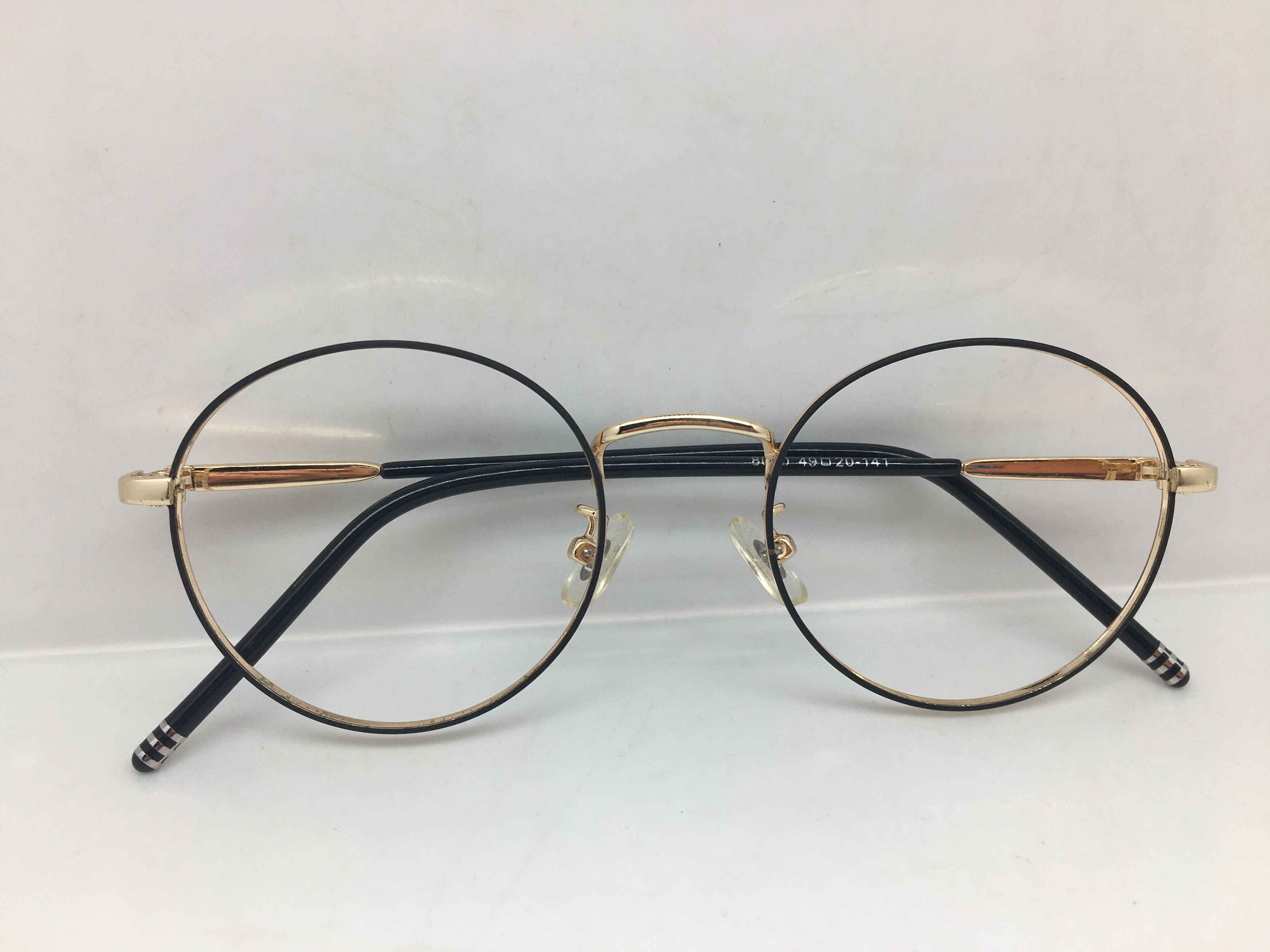 Other Gold Black Round Full Rim Eyeglasses GATSBY ARISTOCRAT Size ONE SIZE - 6 Thumbnail