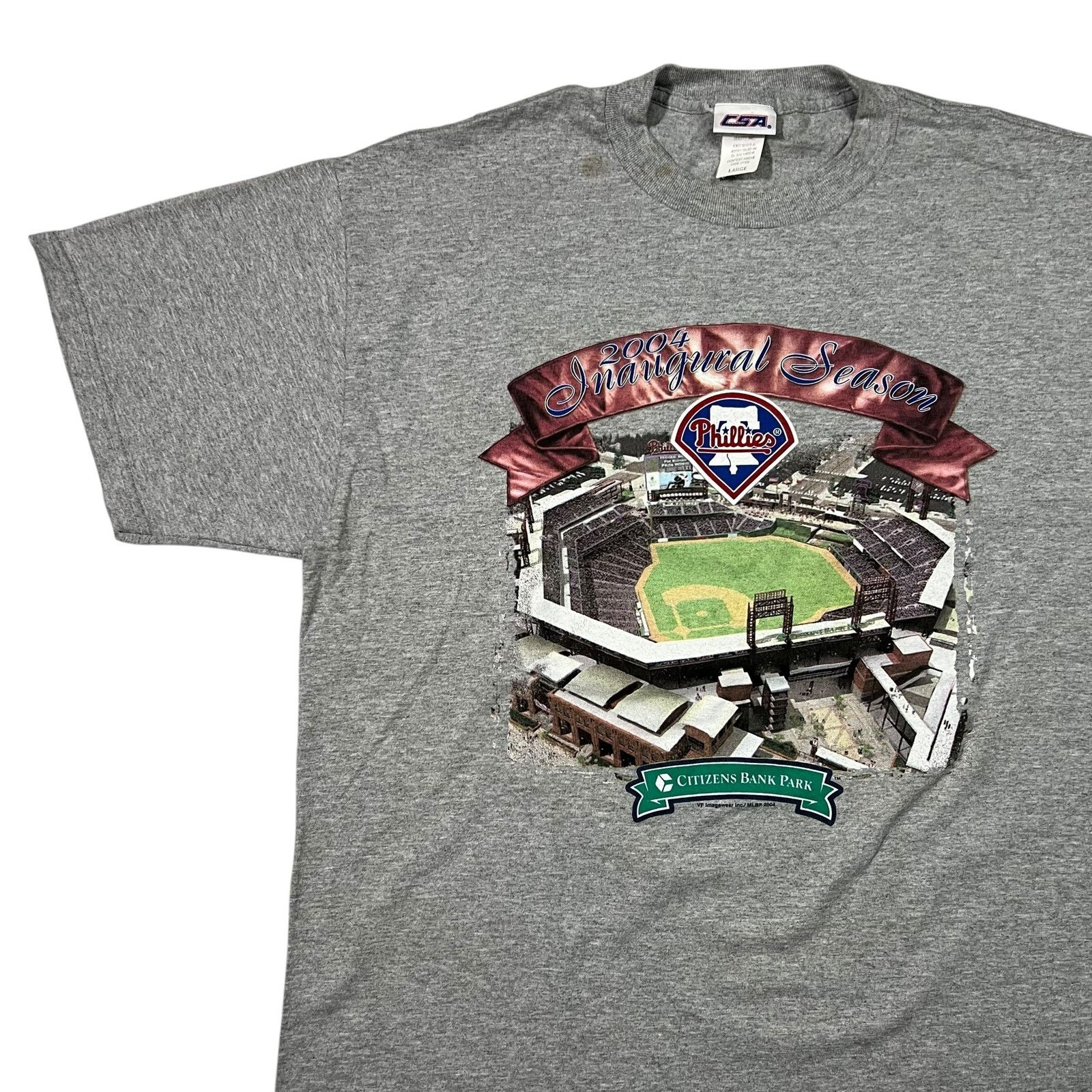 CSA × MLB × Vintage Vintage 2004 Philadelphia Phillies Citizens Bank Park tee Size US L / EU 52-54 / 3 - 4 Thumbnail