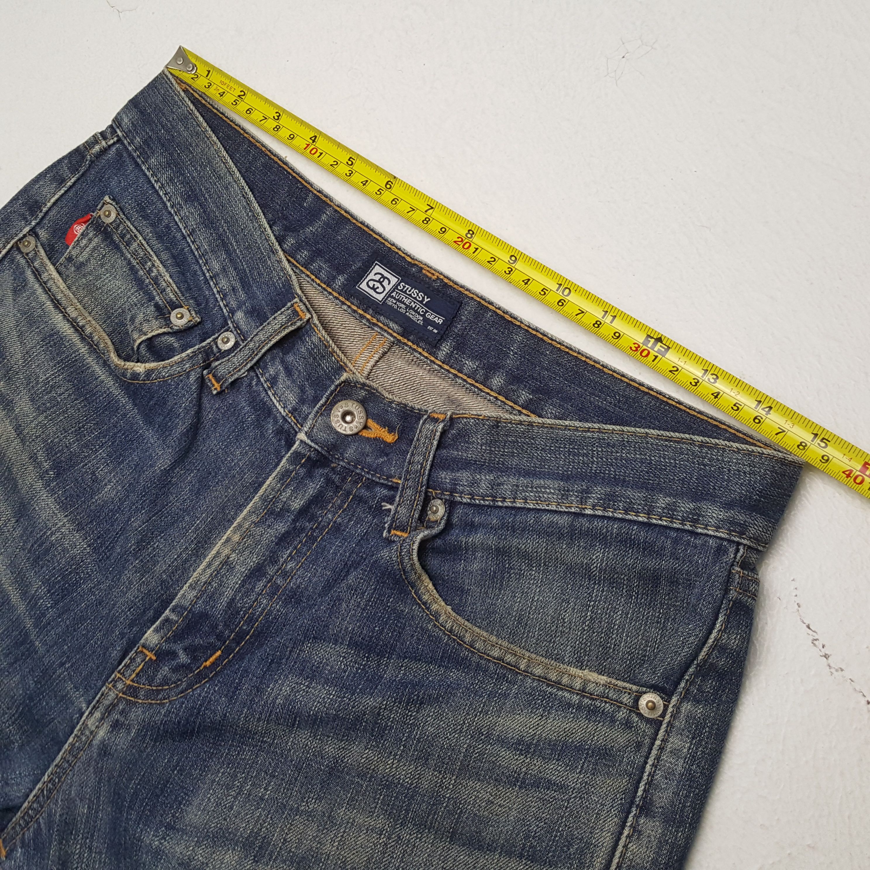 Stussy × Vintage Vintage STUSSY Streetwear Skateboard Style Big Logo Jeans Size US 30 / EU 46 - 7 Thumbnail