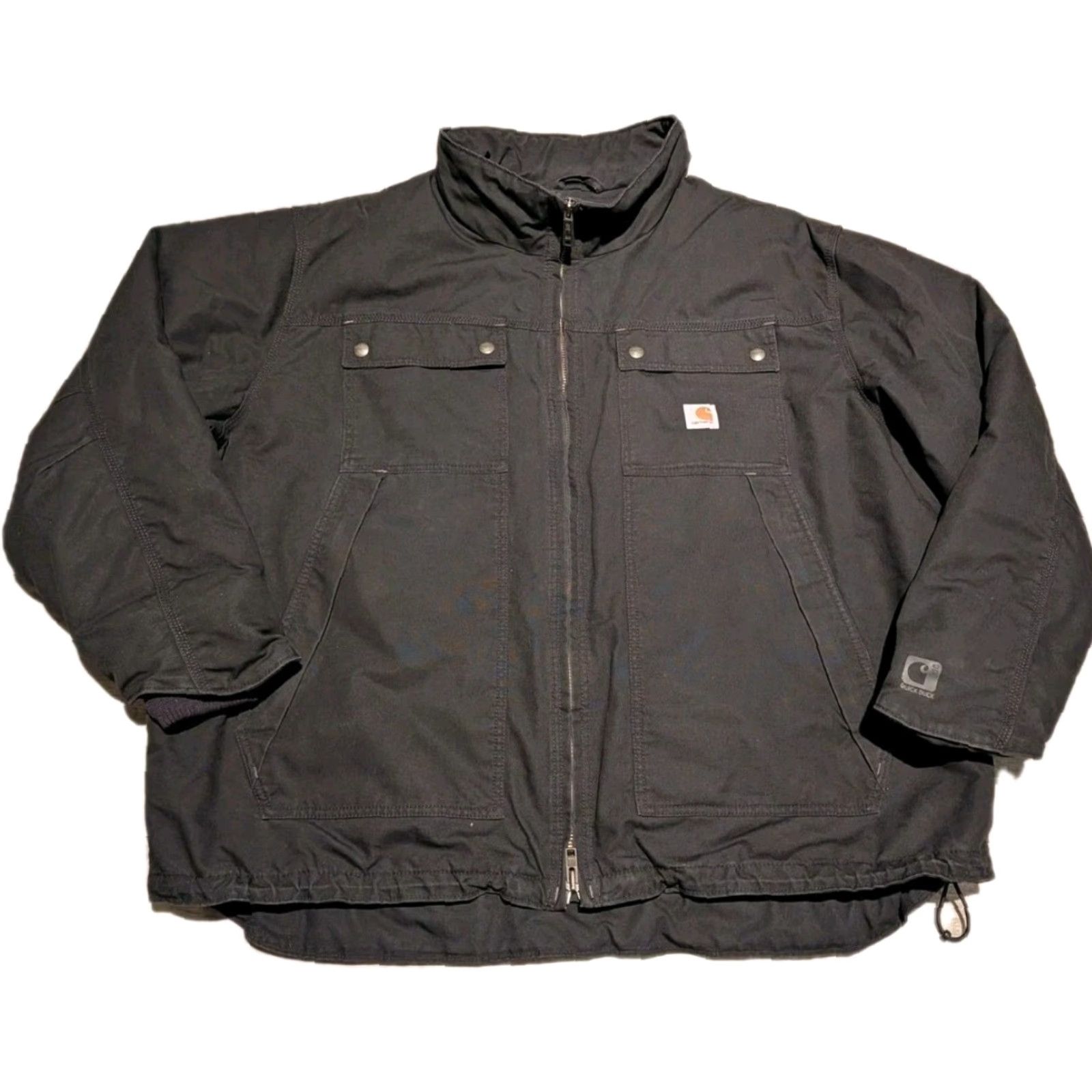 Carhartt VINTAGE Carhartt Jacket 3XL Black Quick Duck Jefferson Traditional Bomber Jacket Insulated Thinsulate Canvas Workwear Mens Size US XXL / EU 58 / 5 - 2 Thumbnail