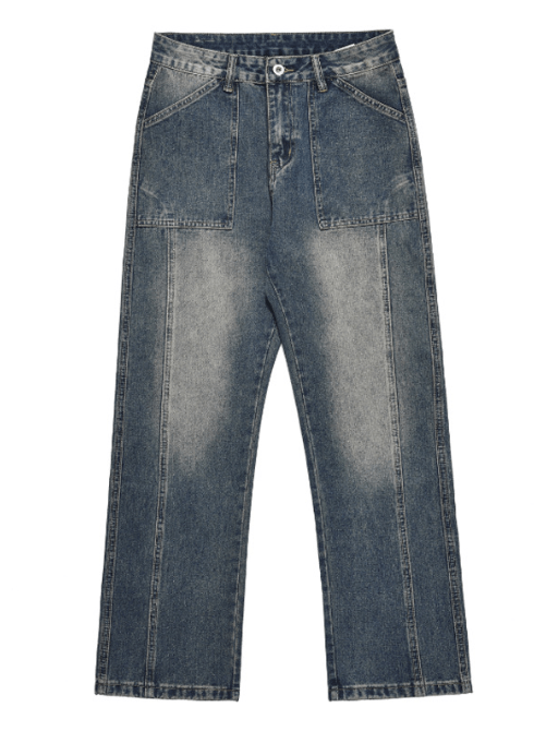 Japanese Brand × Jean American retro washed distressed loose all-match jeans Size US 32 / EU 48 - 5 Thumbnail