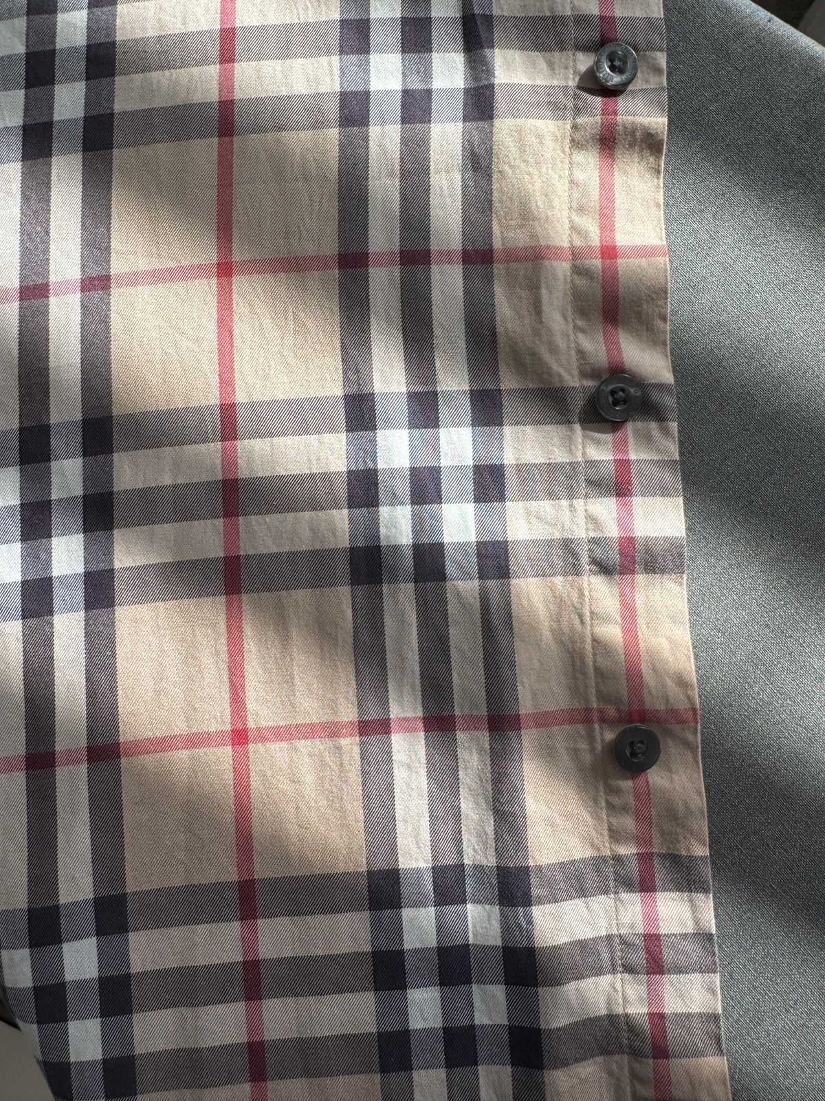 Burberry Burberry Cotton Check Short Sleeve Button Up Size US L / EU 52-54 / 3 - 8 Thumbnail