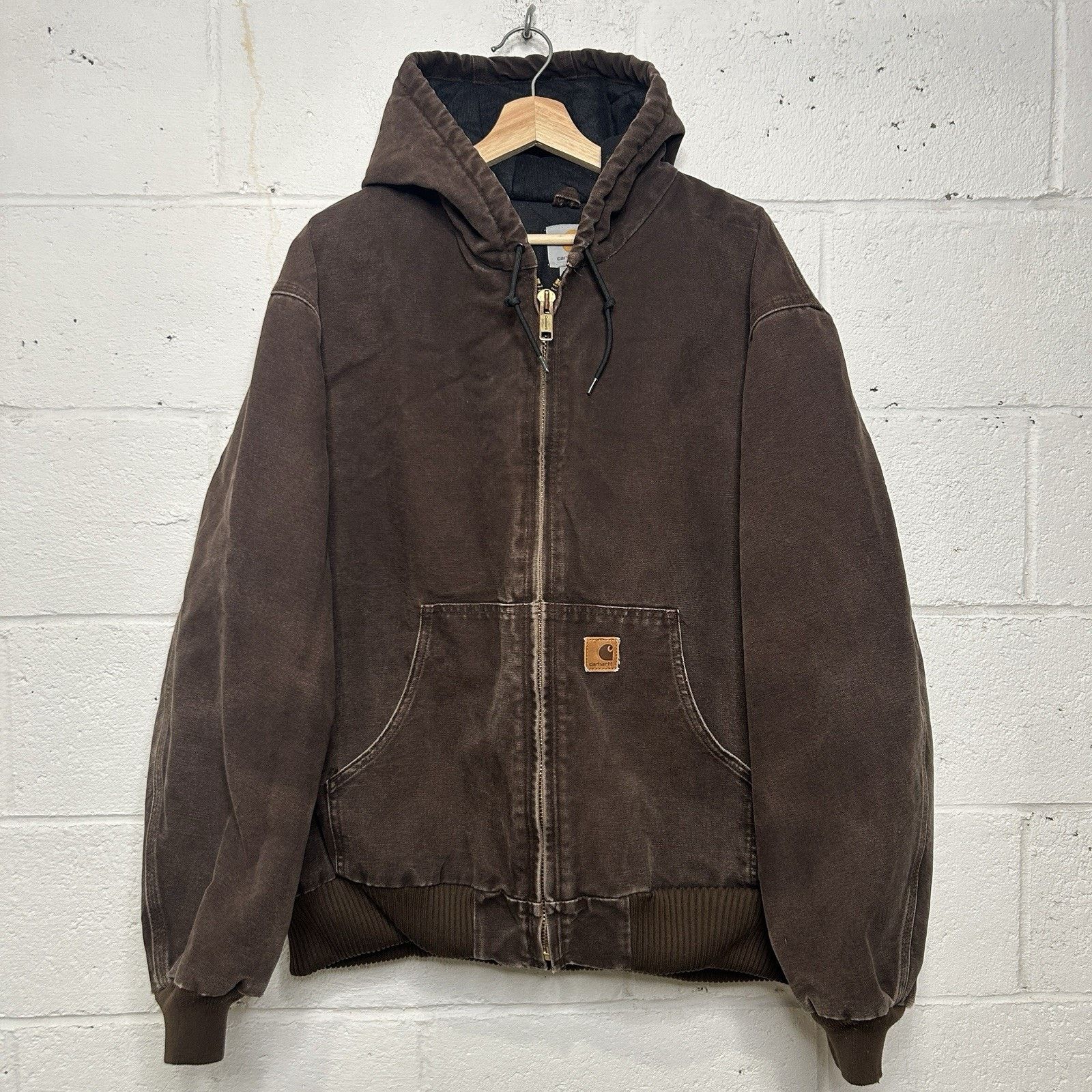 Carhartt Vintage Carhartt Hooded Active Jacket “Dark Brown” J130 DKB Size US XL / EU 56 / 4 - 1 Thumbnail
