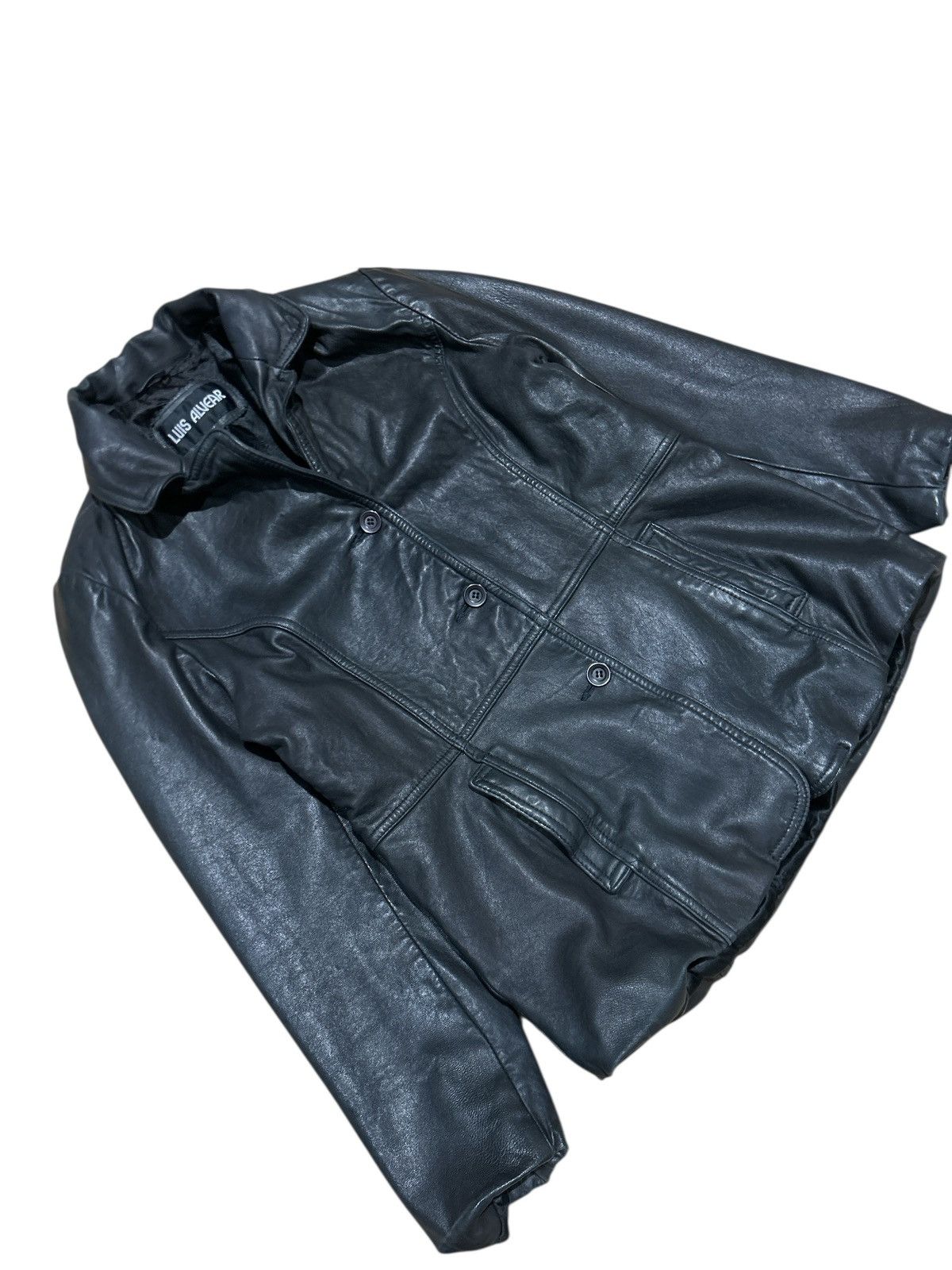 Genuine Leather Vintage Luis Alvear Leather Jacket 100% Size L / US 10 / IT 46 - 5 Thumbnail