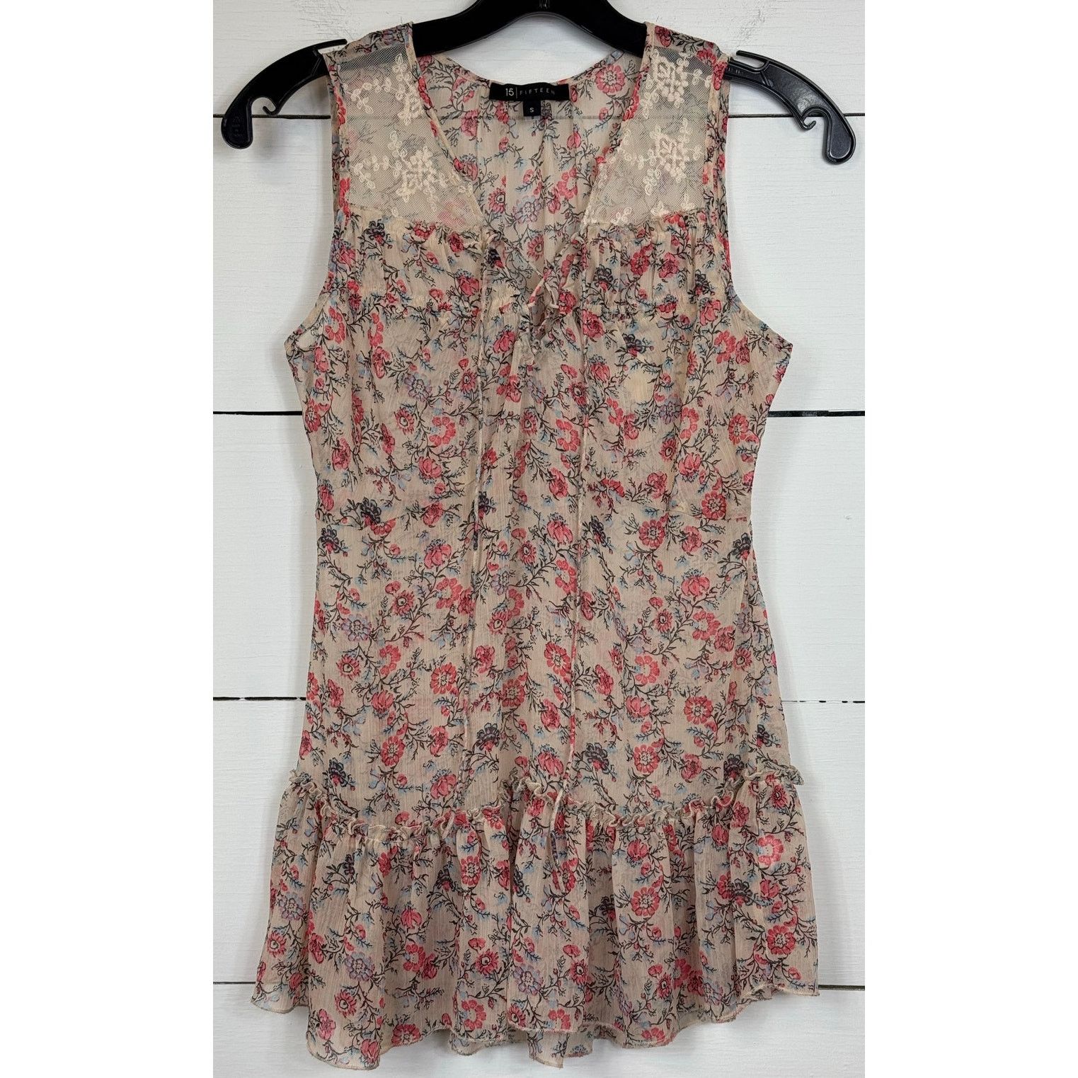 Other 15Firteen Sleeveless Tan Blouse Women's Size Small Size S / US 4 / IT 40 - 1 Thumbnail