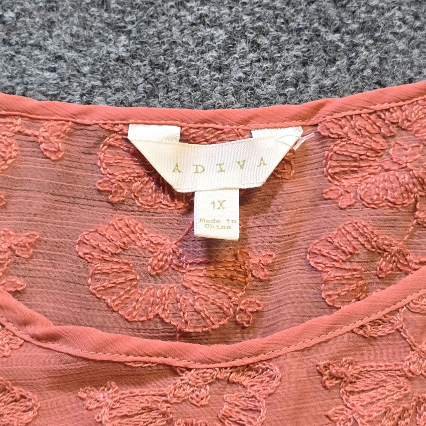 Pinko Adiva Top Womens 1X Pink Lace Lined 3/4 Sleeves Lightweight Casual Romance Blouse Women Plus Size Regular Fit Shirt Size XL / US 12-14 / IT 48-50 - 3 Thumbnail