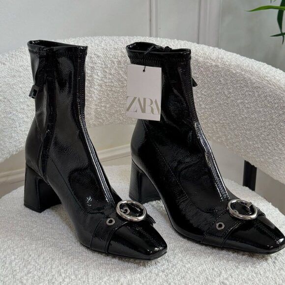 Zara ZARA Buckled Ankle Boots Size US 10 / IT 40 - 1 Thumbnail