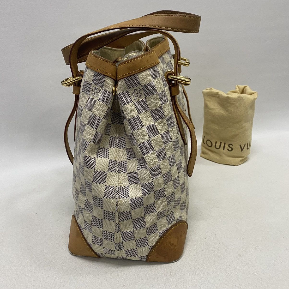 Louis Vuitton AUTHENTIC LOUIS VUITTON DAMIER AZUR HAMPSTEAD MM TOTE BAG Size ONE SIZE - 8 Thumbnail