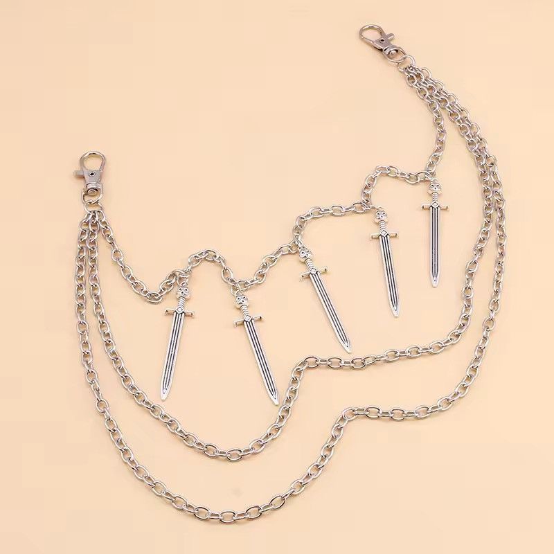 Jewelry Long Sword Pendant Wallet Chain Size ONE SIZE - 8 Thumbnail