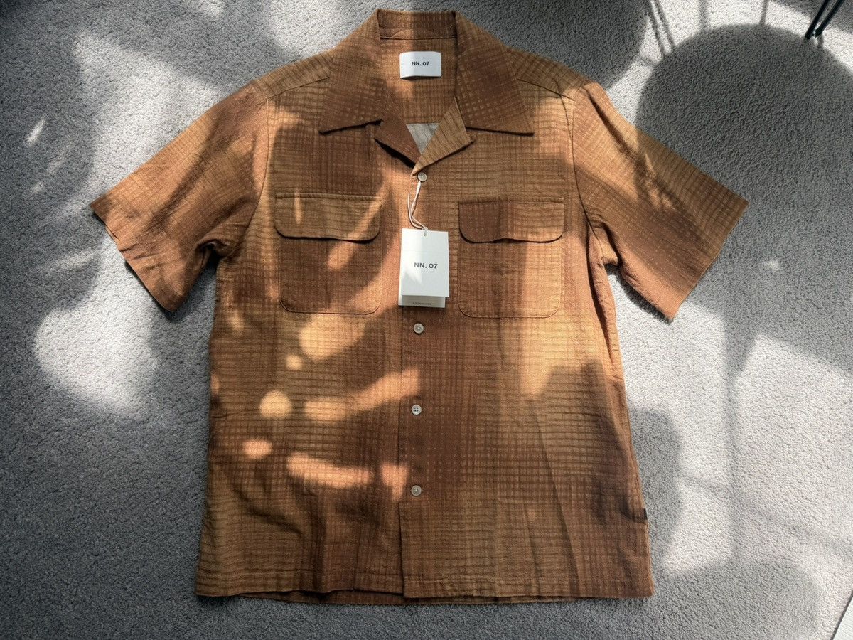 NN07 Daniel linen cotton camp collar shirt Size US M / EU 48-50 / 2 - 2 Thumbnail