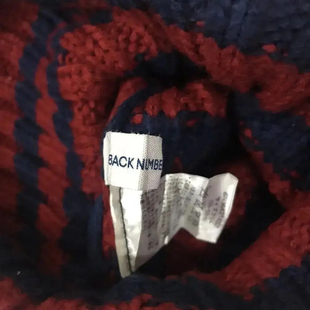 Japanese Brand × Vintage Japanese Brand Back Number Striped Design Knit Snowcap Hat Size ONE SIZE - 4 Thumbnail