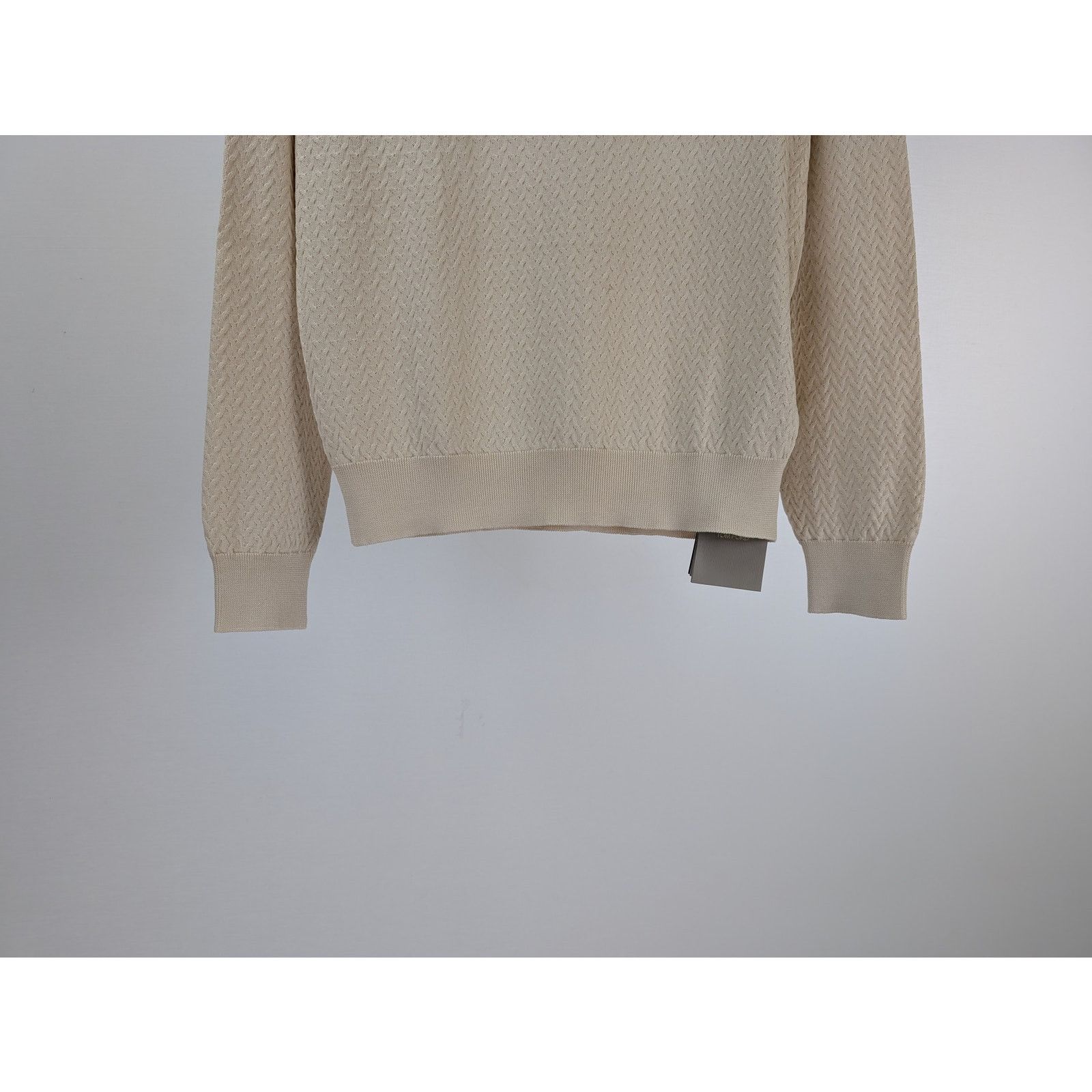 Tom Ford o1rshd1 V-Neck Sweatshirt in Beige Size US M / EU 48-50 / 2 - 3 Thumbnail