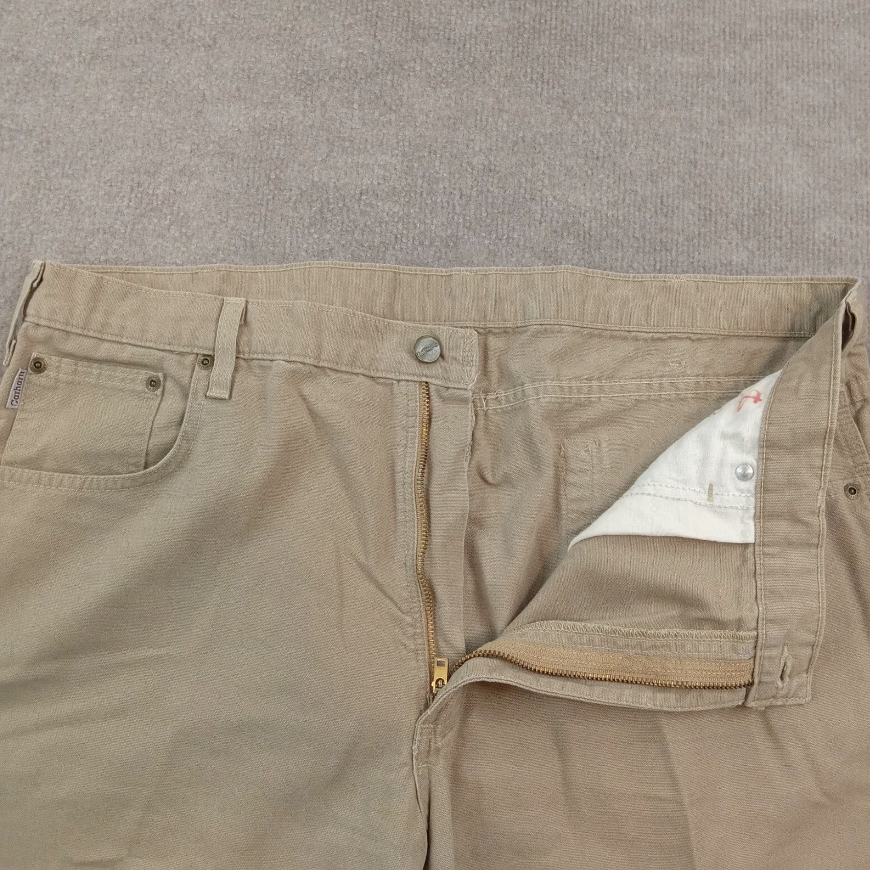 Carhartt Carhartt Mens Carpenter Pants 39x31 Beige Straight Leg Loose Fit Cotton Size US 40 / EU 56 - 7 Thumbnail