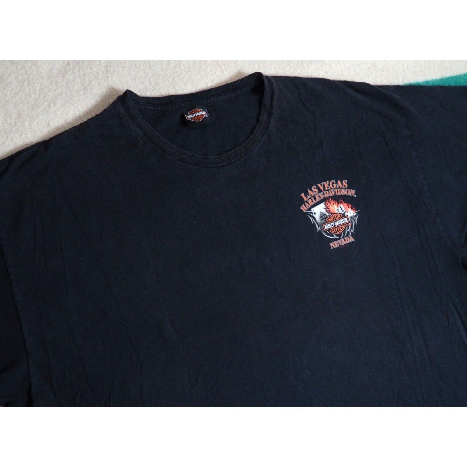 Harley Davidson Harley-Davidson Shirt Biker Logo Graphic Print Crew Neck T-Shirt Mens 3XL Black Size US XXL / EU 58 / 5 - 4 Thumbnail