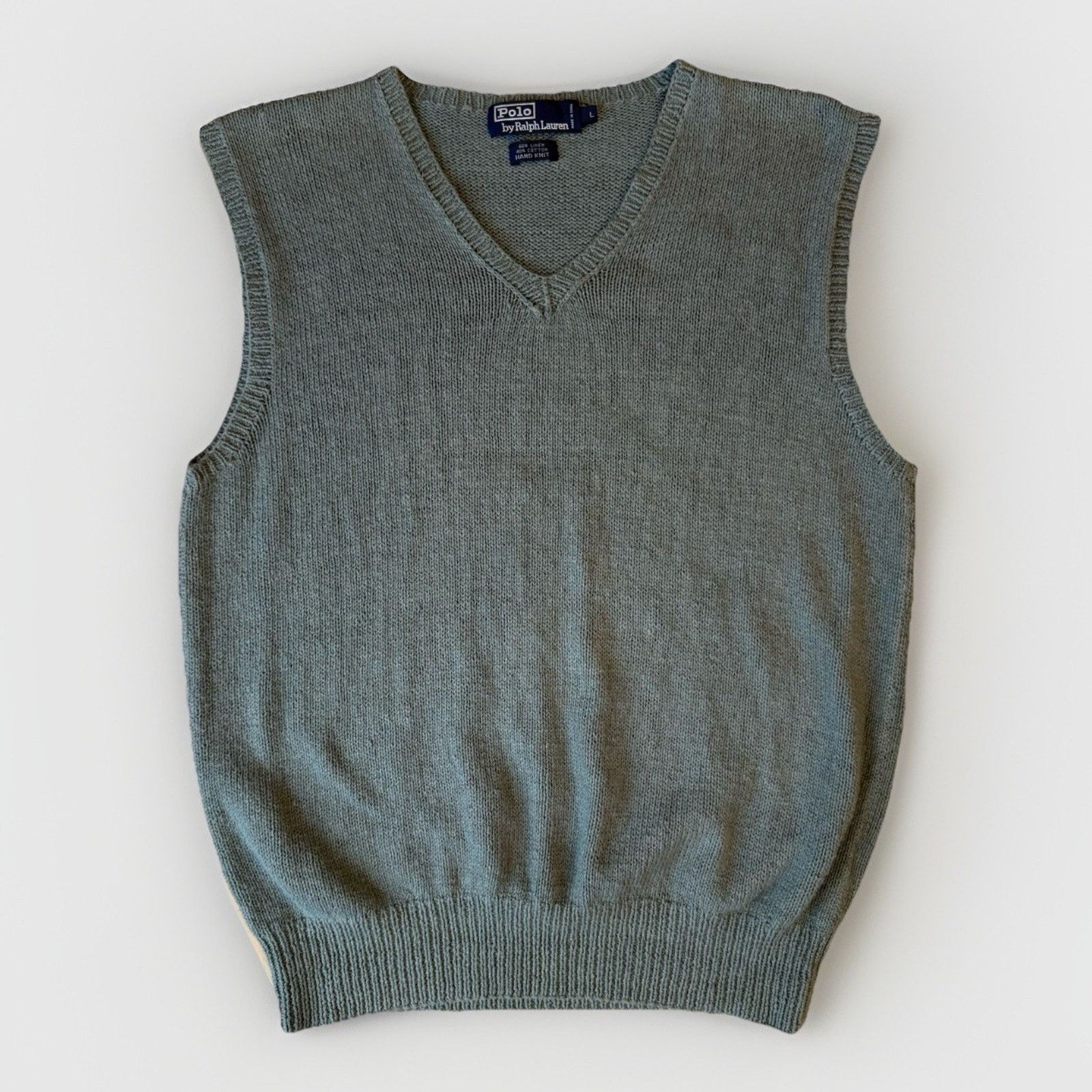 Polo Ralph Lauren Polo Ralph Lauren Linen Cotton Sweater Vest L Gray Pullover Size US L / EU 52-54 / 3 - 1 Thumbnail
