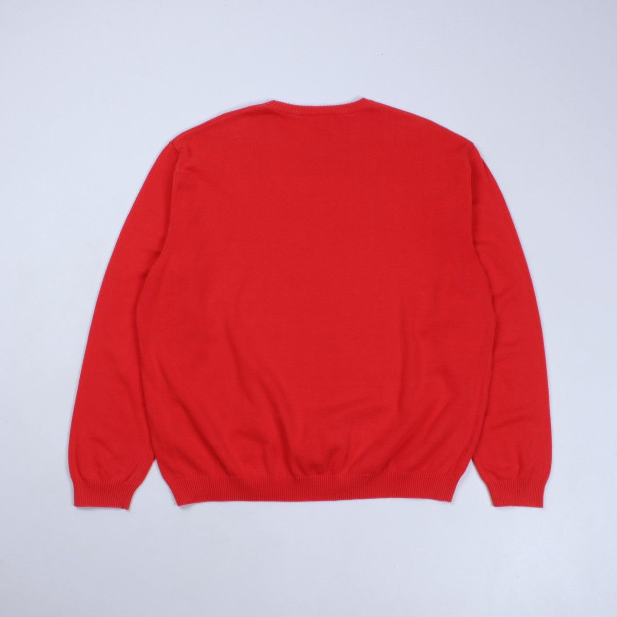 Lacoste LACOSTE Red Cotton Knit Pullover Sweater Crew Neck Size US XXL / EU 58 / 5 - 9 Thumbnail