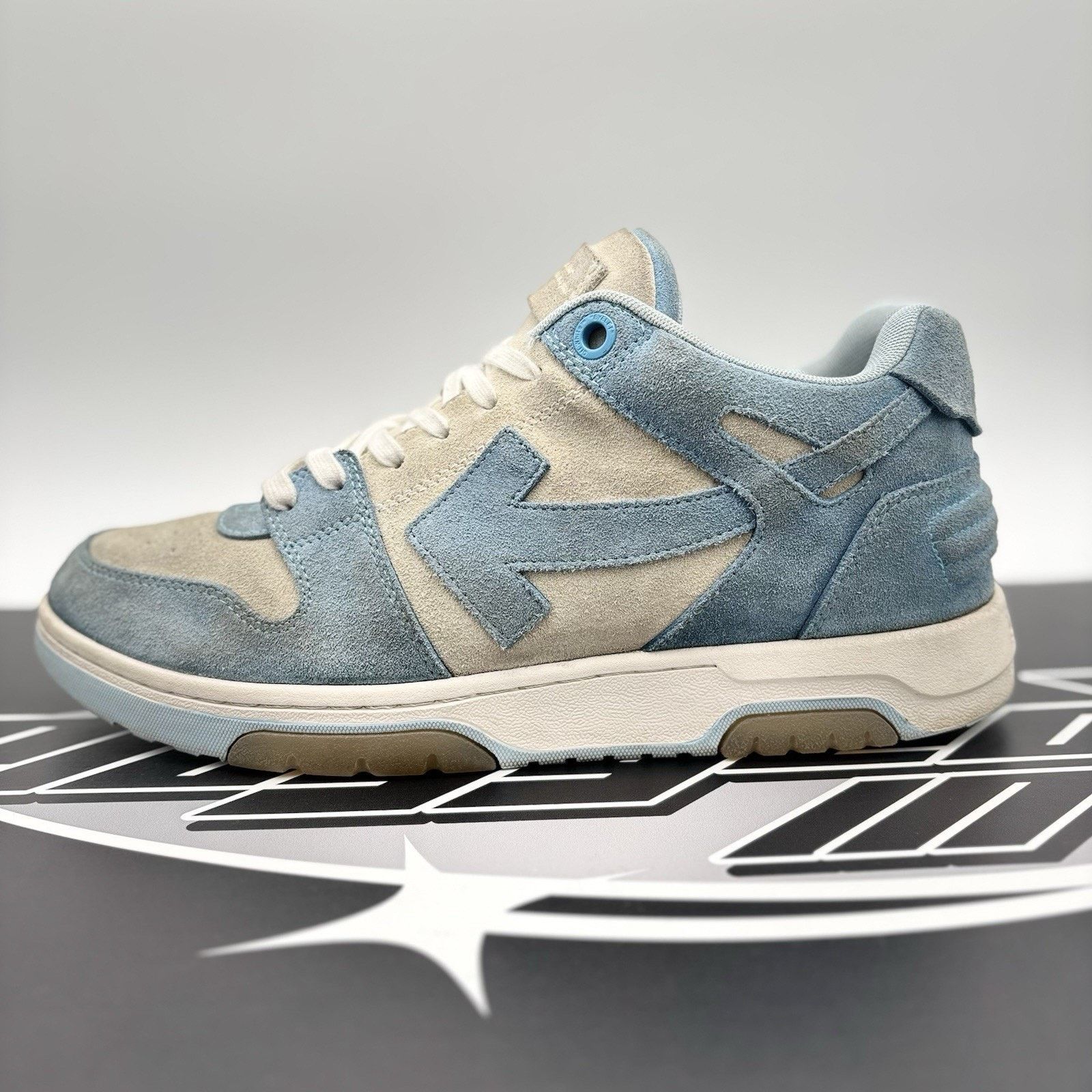 Off-White Off-White Out of Office Suede ' Light Blue, White ‘ Size US 12 / EU 45 - 11 Thumbnail