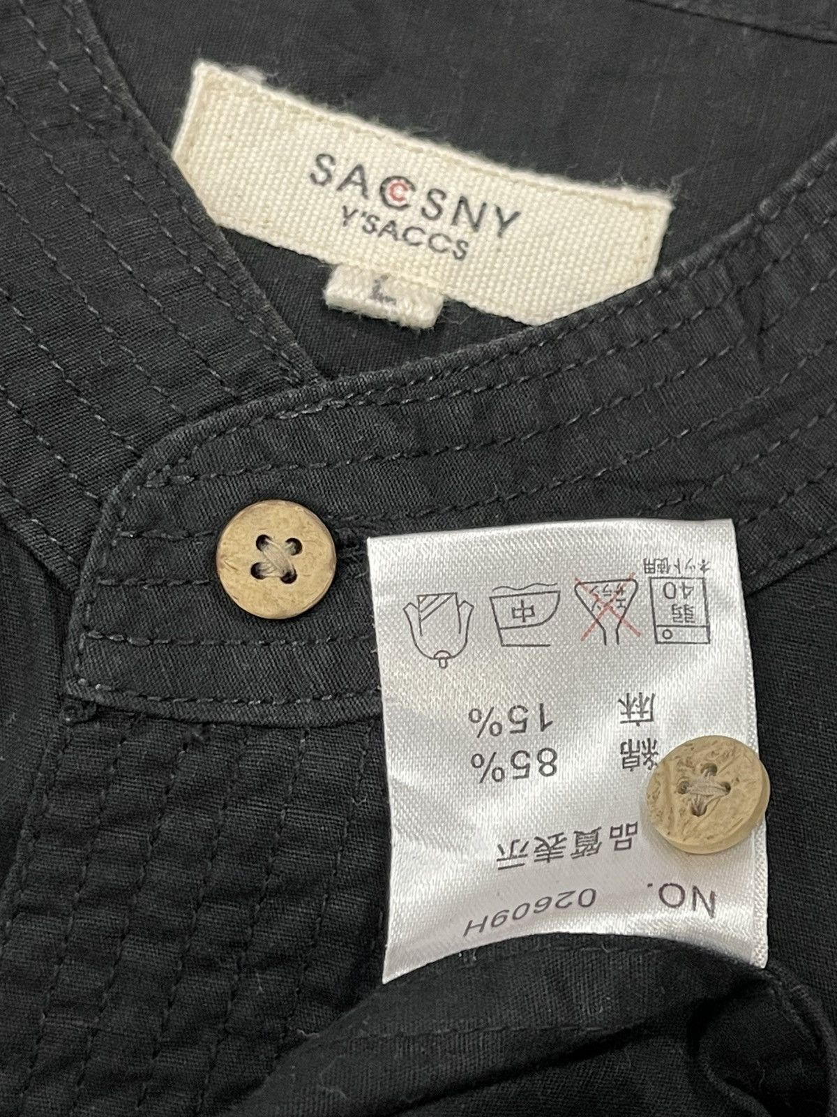 Yohji Yamamoto Sacsny Y’saccs by Yohji Yamamoto Shirt Button Ups Size US L / EU 52-54 / 3 - 3 Thumbnail