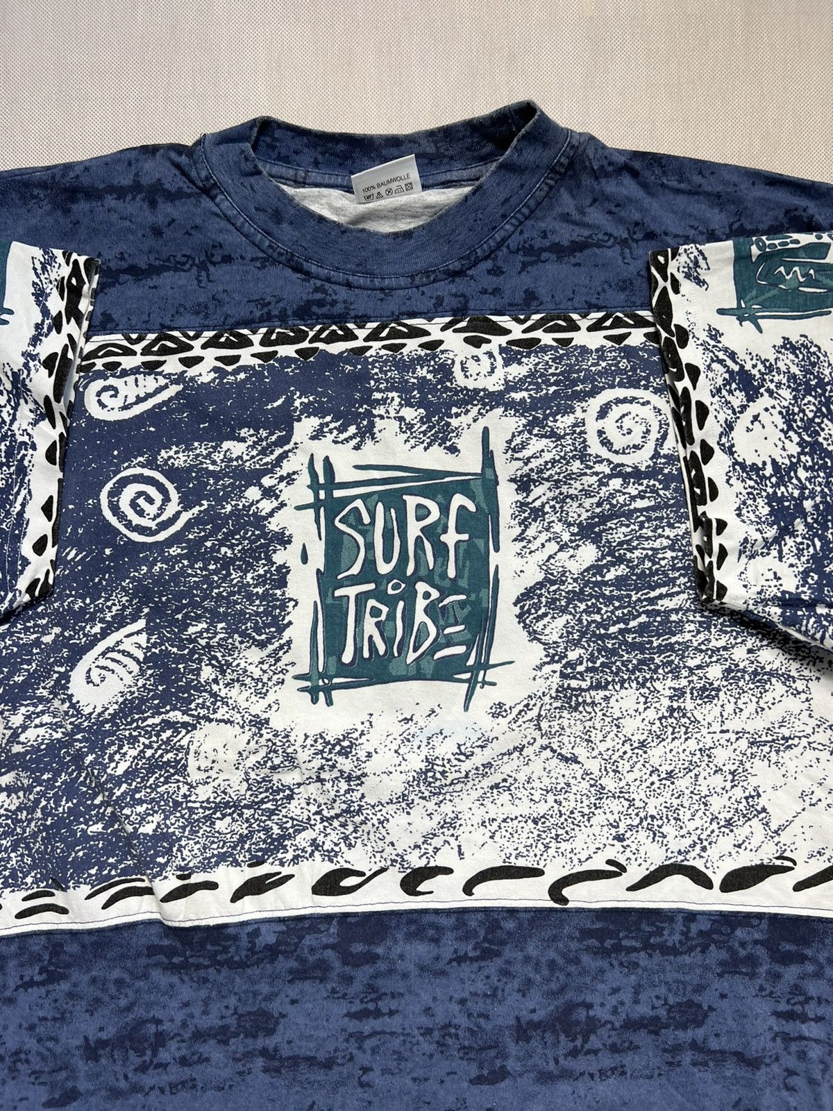 Vintage Tshirt Surf Tribe Board Blue Ocean Company Vintage 90’s Size US XL / EU 56 / 4 - 2 Thumbnail