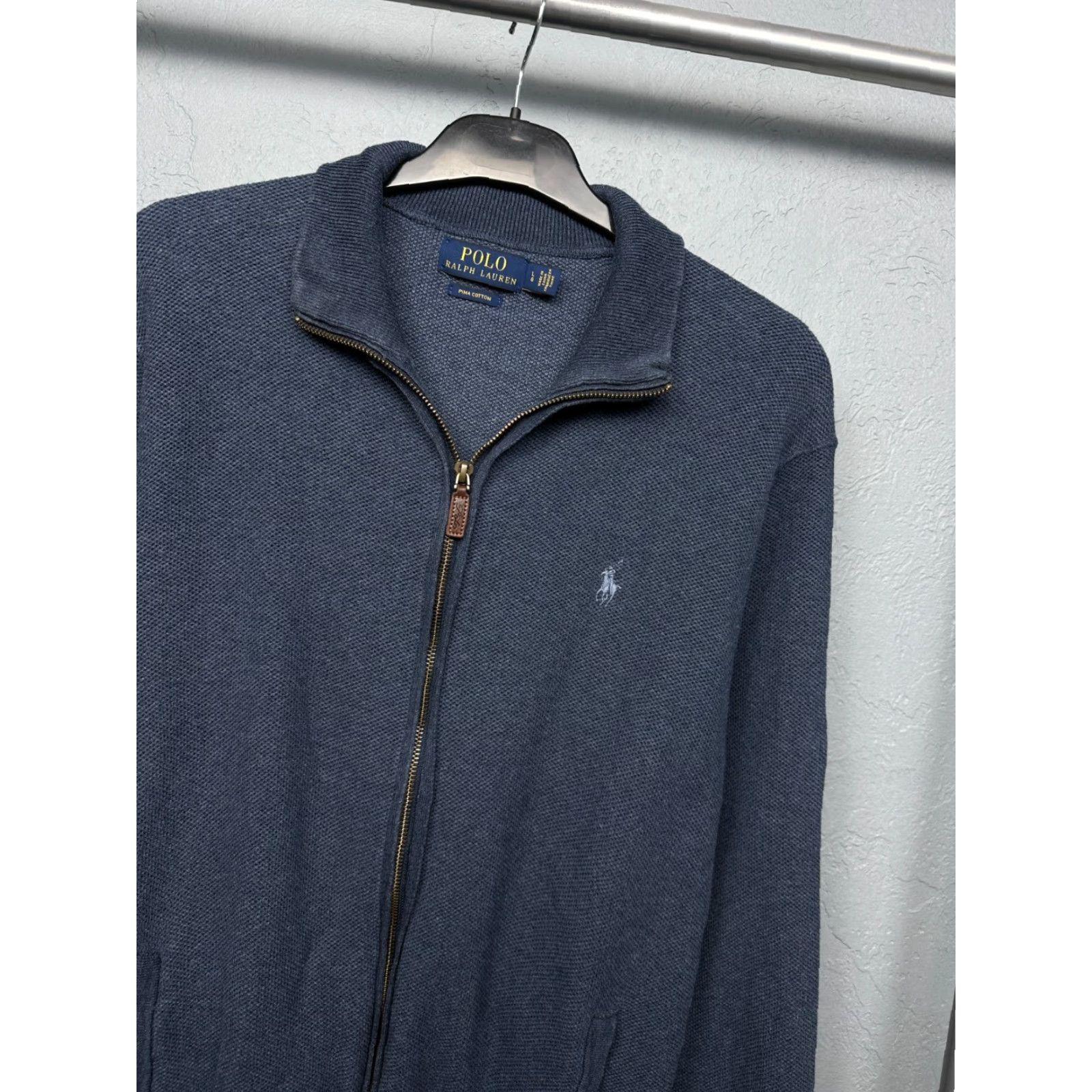 Polo Ralph Lauren Polo Ralph Lauren Mens Full Zip Sweatshirt Sweater Size L Blue Cotton Logo Full Zip Vintage: No Size US L / EU 52-54 / 3 - 2 Thumbnail