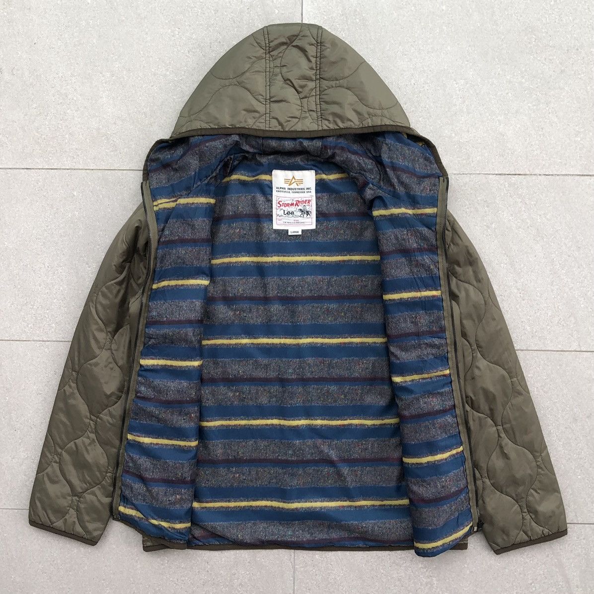Alpha Industries Alpha Industries Inc x Lee Storm Rider Quilted Jacket Hoodie Size US M / EU 48-50 / 2 - 2 Thumbnail