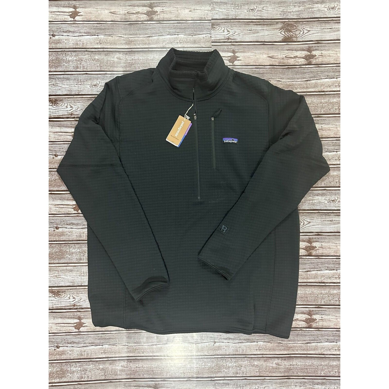 image of Patagonia Jacket Size Xxl Black R1 Regulator Fleece, Men's