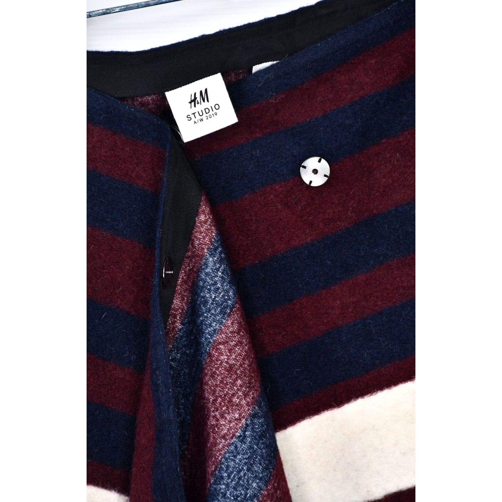 H&M H&M Studio AW 2019 Wrap Skirt US 2 Wool-Blend Fringe Check Pattern Knee Length Multicolor Women Size 26" / US 2 / IT 38 - 6 Thumbnail