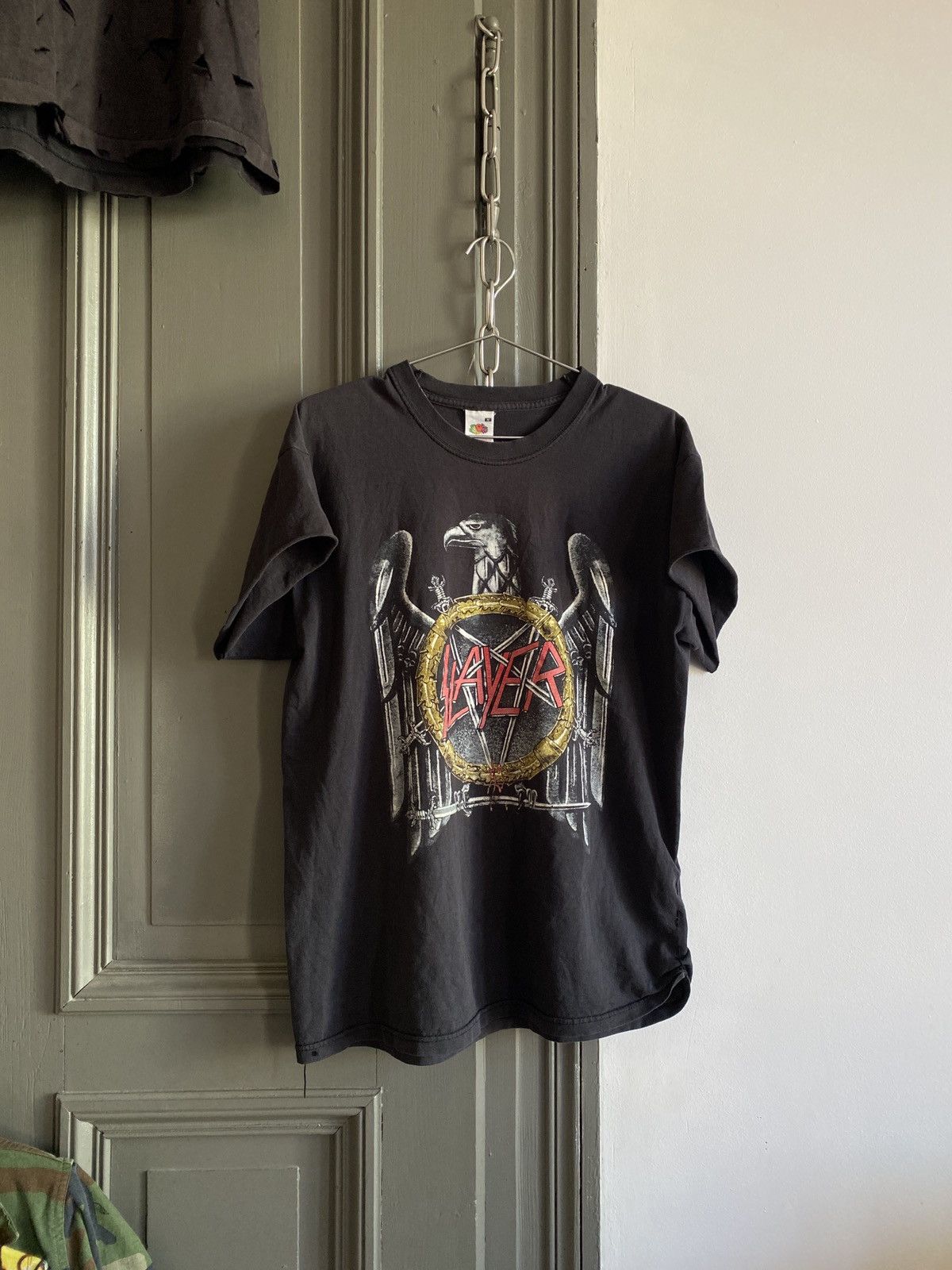 Band Tees × Slayer × Vintage Vintage Trashed Slayer 2008 Cut Sleeves Tee Size US M / EU 48-50 / 2 - 6 Thumbnail