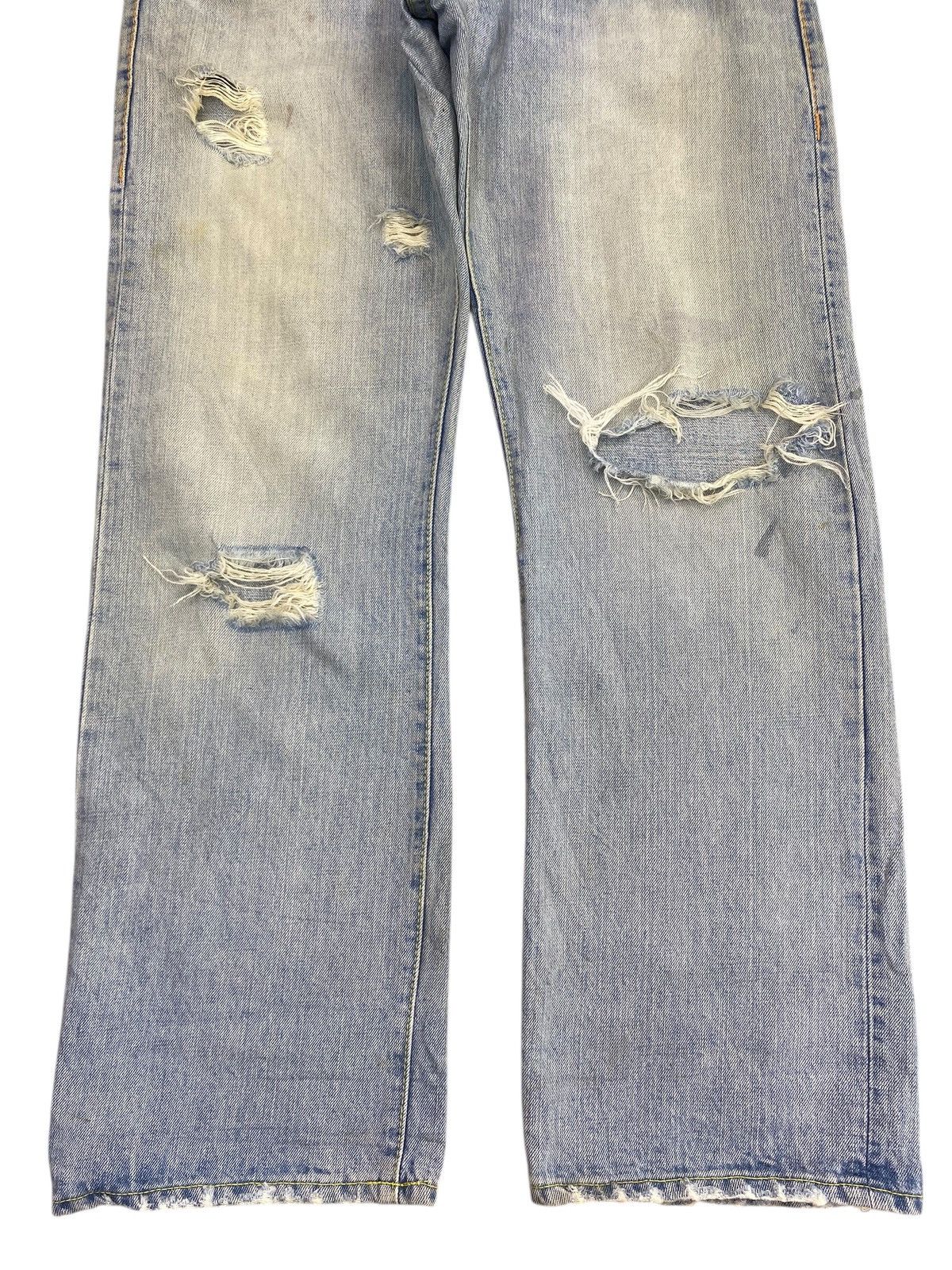 Japanese Brand Japanese Brand Acid Blue Wash Style Distressed Jeans Size US 32 / EU 48 - 9 Thumbnail