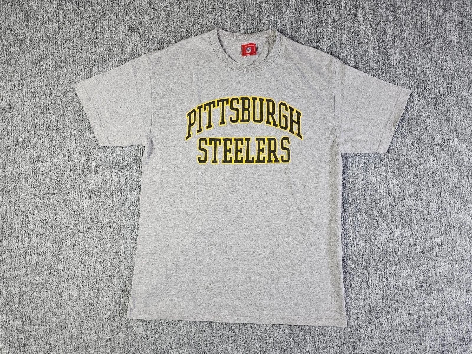 NFL Vintage Pittsburgh Steelers 90s NFL Tee Heather Gray Men L Size US L / EU 52-54 / 3 - 1 Thumbnail