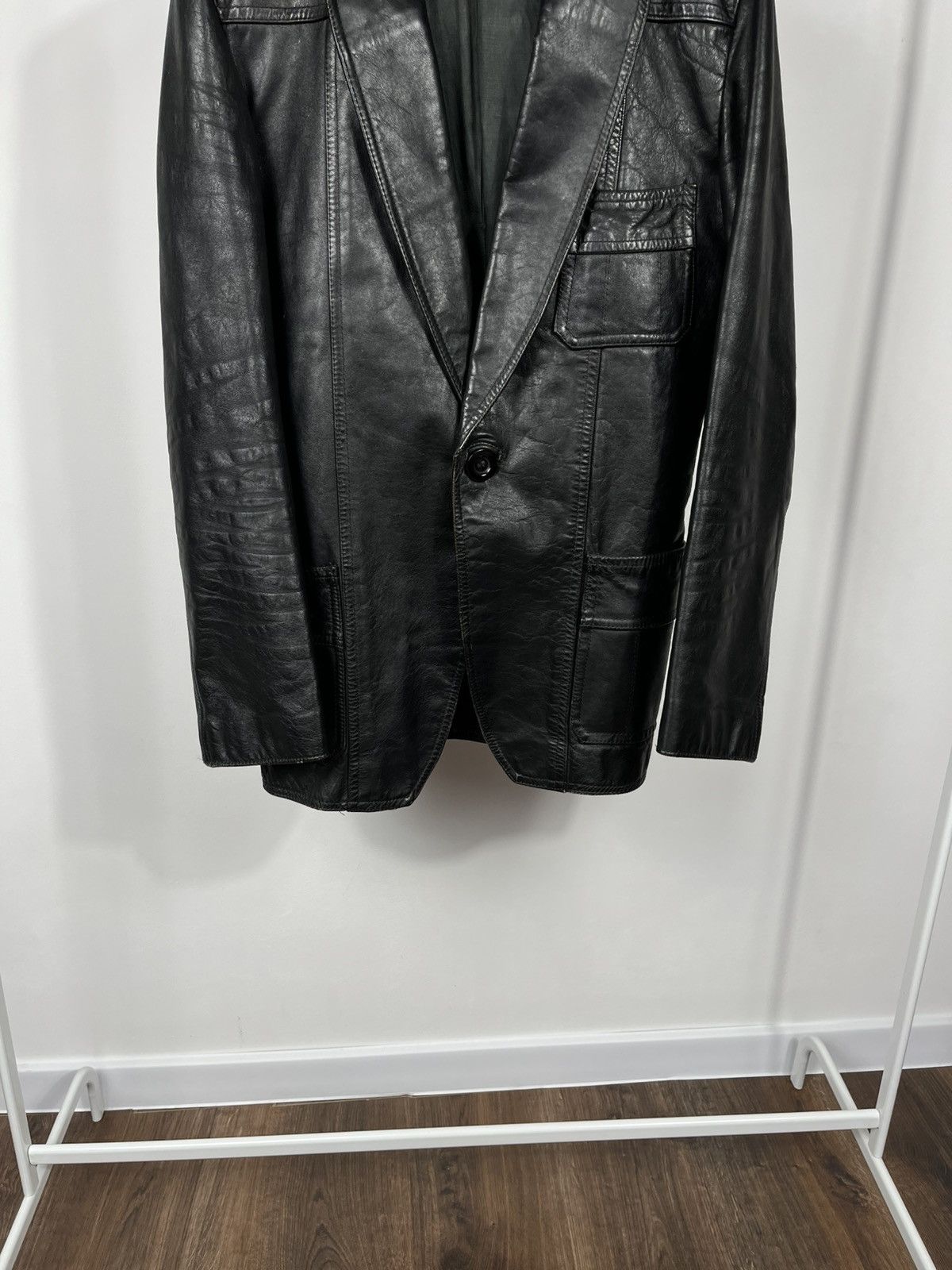 Leather Vintage Leather Blazer Jacket Made in Finland Heavy Coat L Size US S / EU 44-46 / 1 - 5 Thumbnail