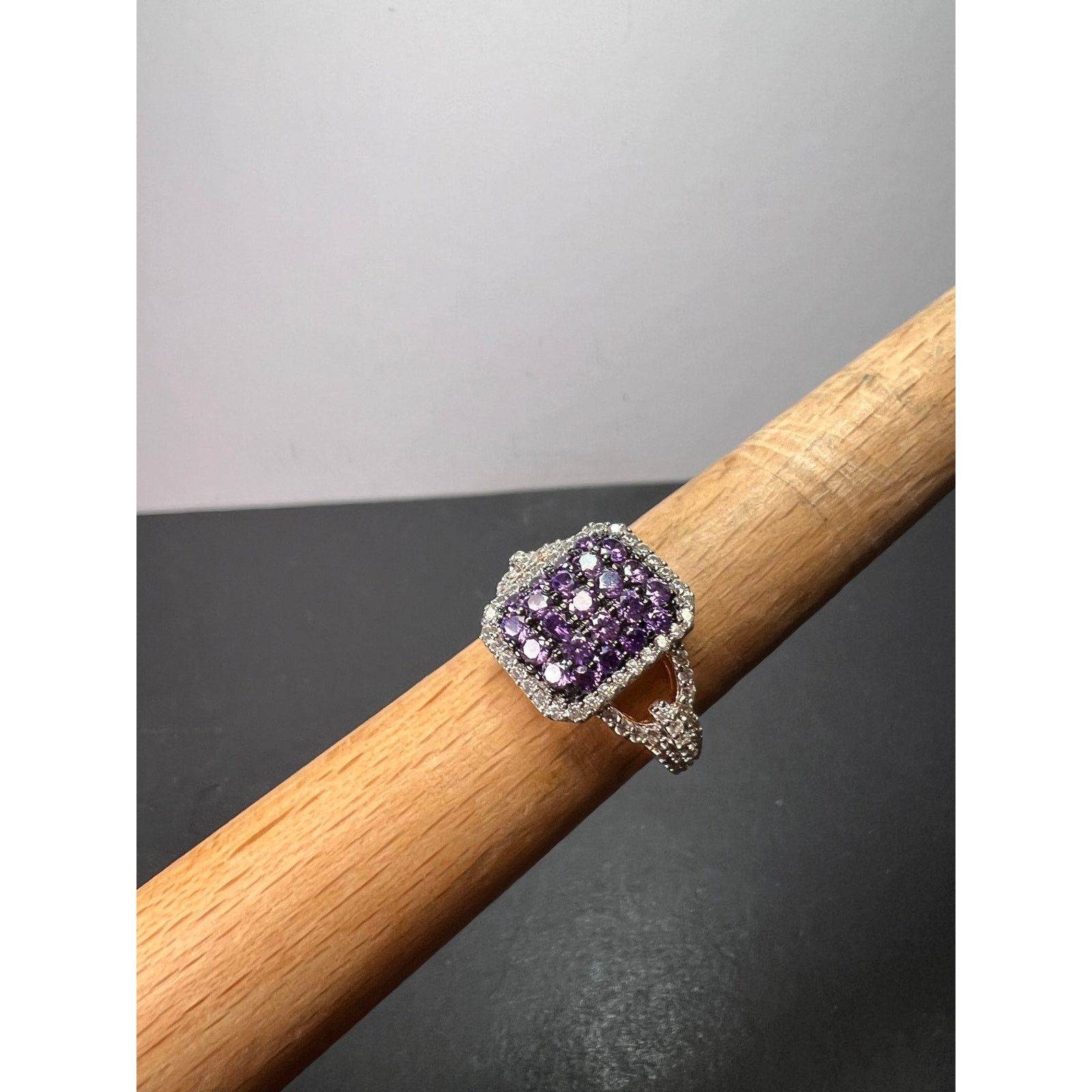 Other Purple and white CZ rose gold over 925 ring size 9 Size ONE SIZE - 10 Thumbnail