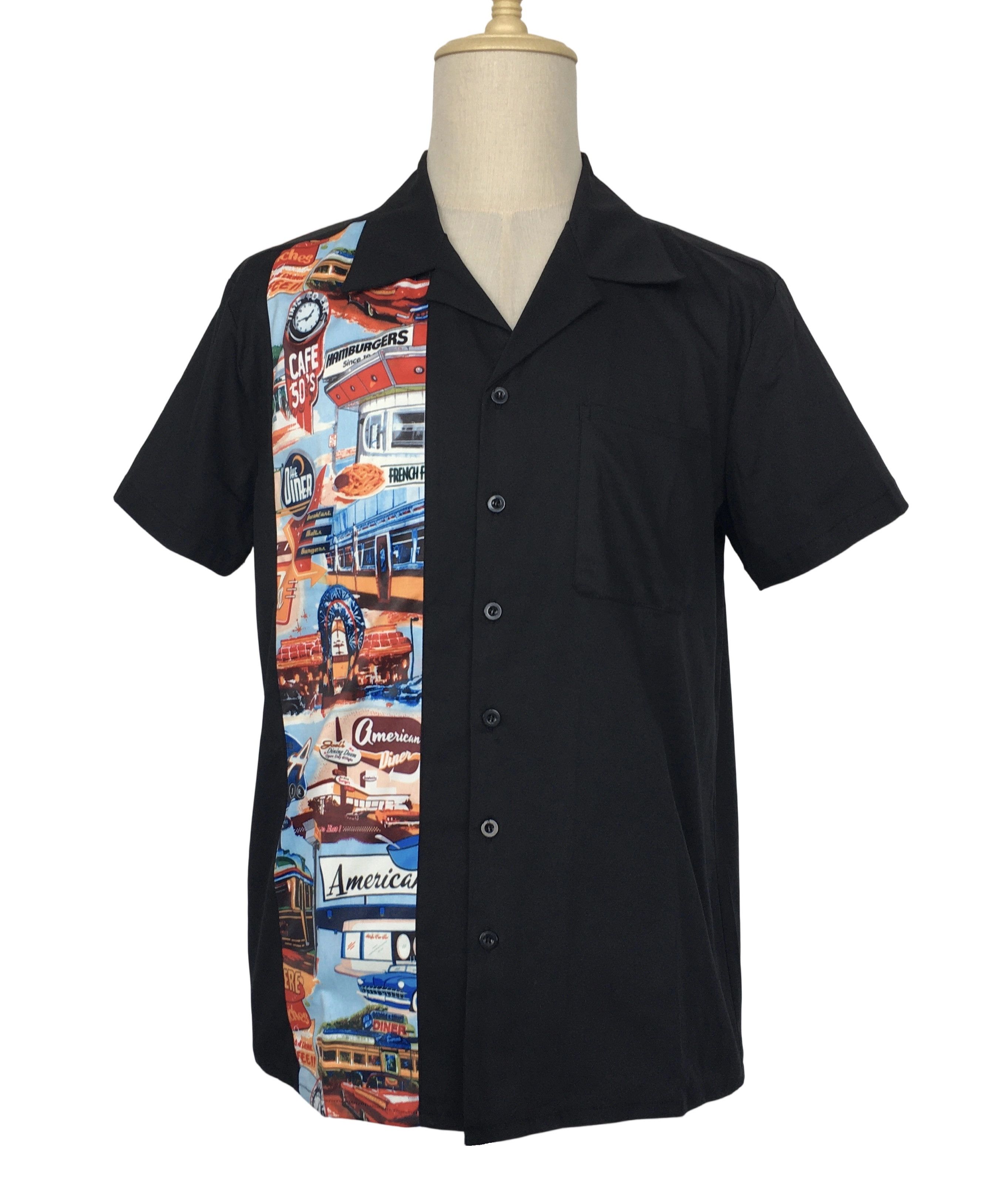 Other Men's Casual Shirts 1950's Retro Vintage Tops Cars Pattern Size US XL / EU 56 / 4 - 1 Thumbnail