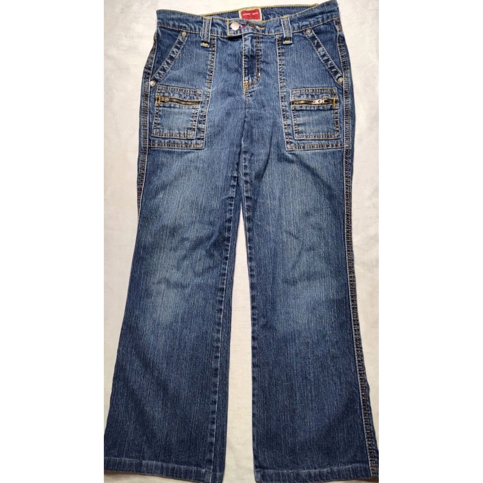 Tommy Hilfiger VTG TOMMY JEANS RED LABEL Women Juniors Size 7 Crop Stretch Denim Blue Jeans Size 28" / US 6 / IT 42 - 5 Thumbnail