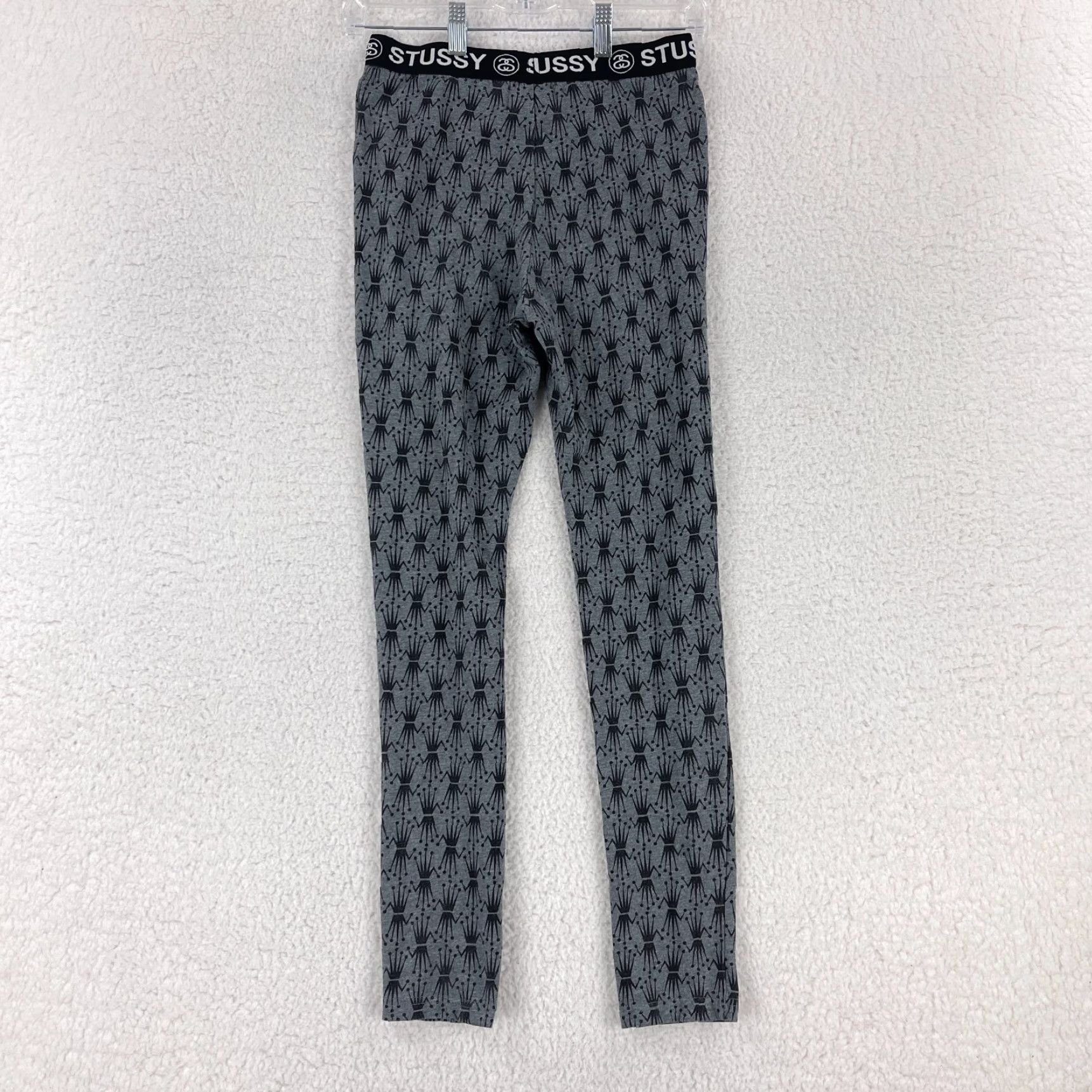 Logo 7 Stussy Black Pull On Logo Legging Pants Womens Small Elastic Waist Stretch Size 28" / US 6 / IT 42 - 7 Thumbnail
