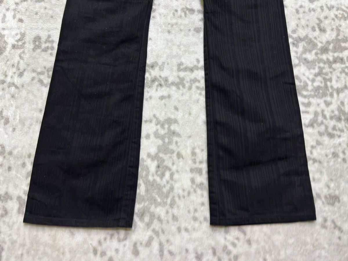 Japanese Brand Flare Semantic Design Pinstripes Zipper Pocket Denim Pant Size US 27 - 13 Thumbnail