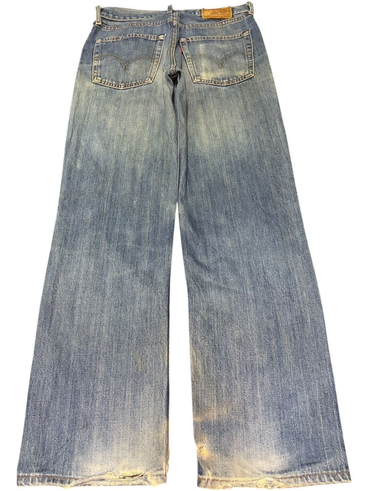 Levi's Vintage 90s Levis 502 Mud Wash Distress Loose Jeans Size US 28 / EU 44 - 2 Thumbnail