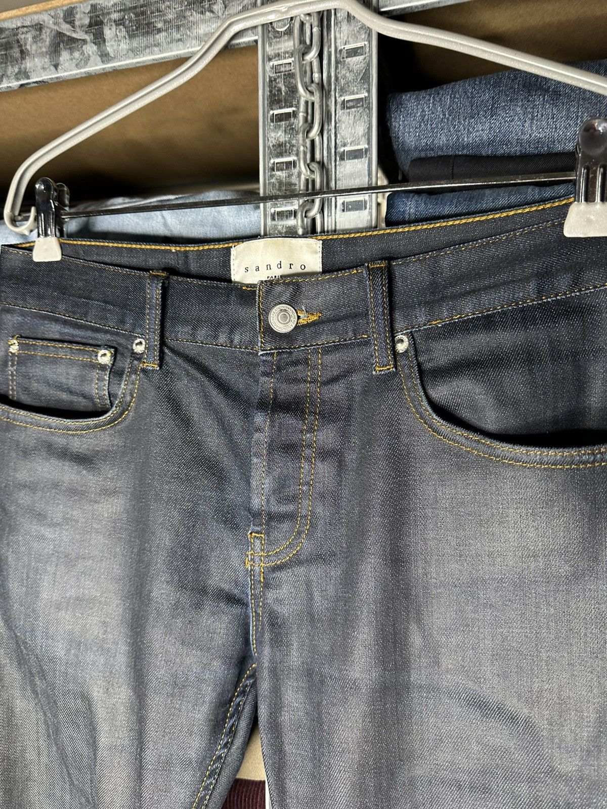 Sandro Sandro Paris Skinny Jeans Men's Size 31 Raw Indigo Denim Size US 31 - 3 Thumbnail