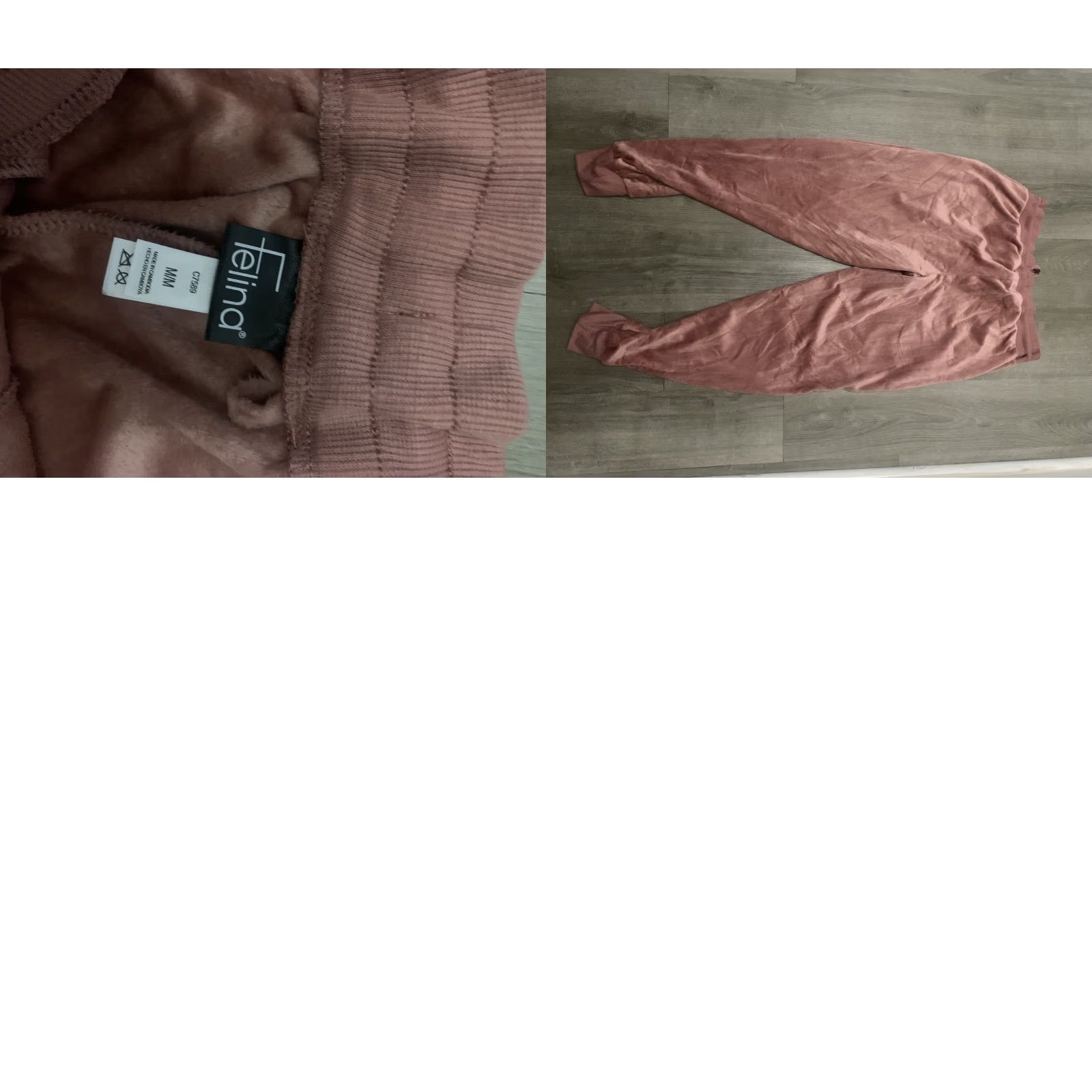 Vintage Felina Lounge Set Hoodie Jogger Velour Pink Ash Rose 2 Piece M Women Size M / US 6-8 / IT 42-44 - 8 Thumbnail