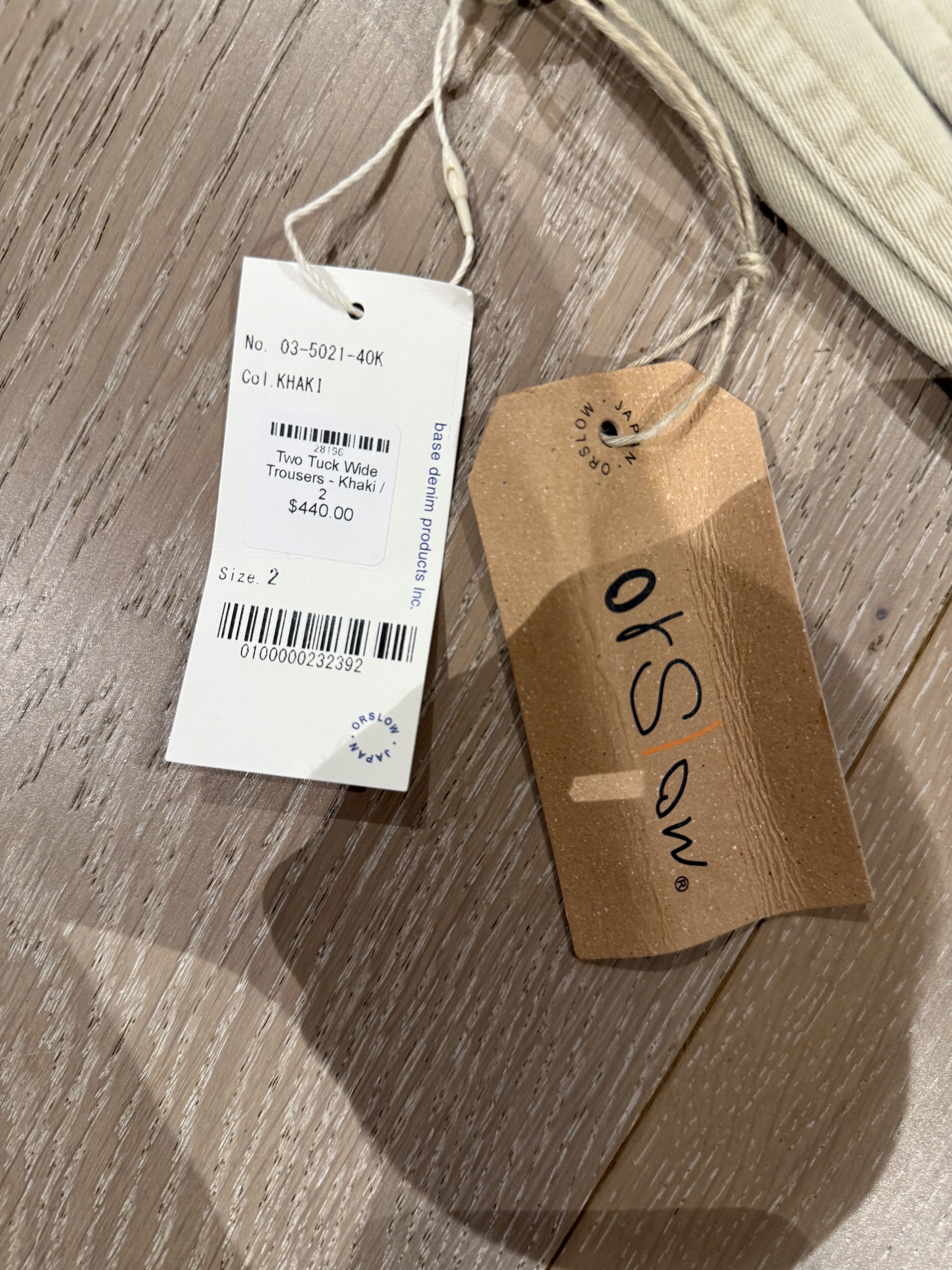 Orslow 💚 Orslow Two Tuck Wide Trousers Khaki Size 2 NEW Size US 32 / EU 48 - 16 Thumbnail
