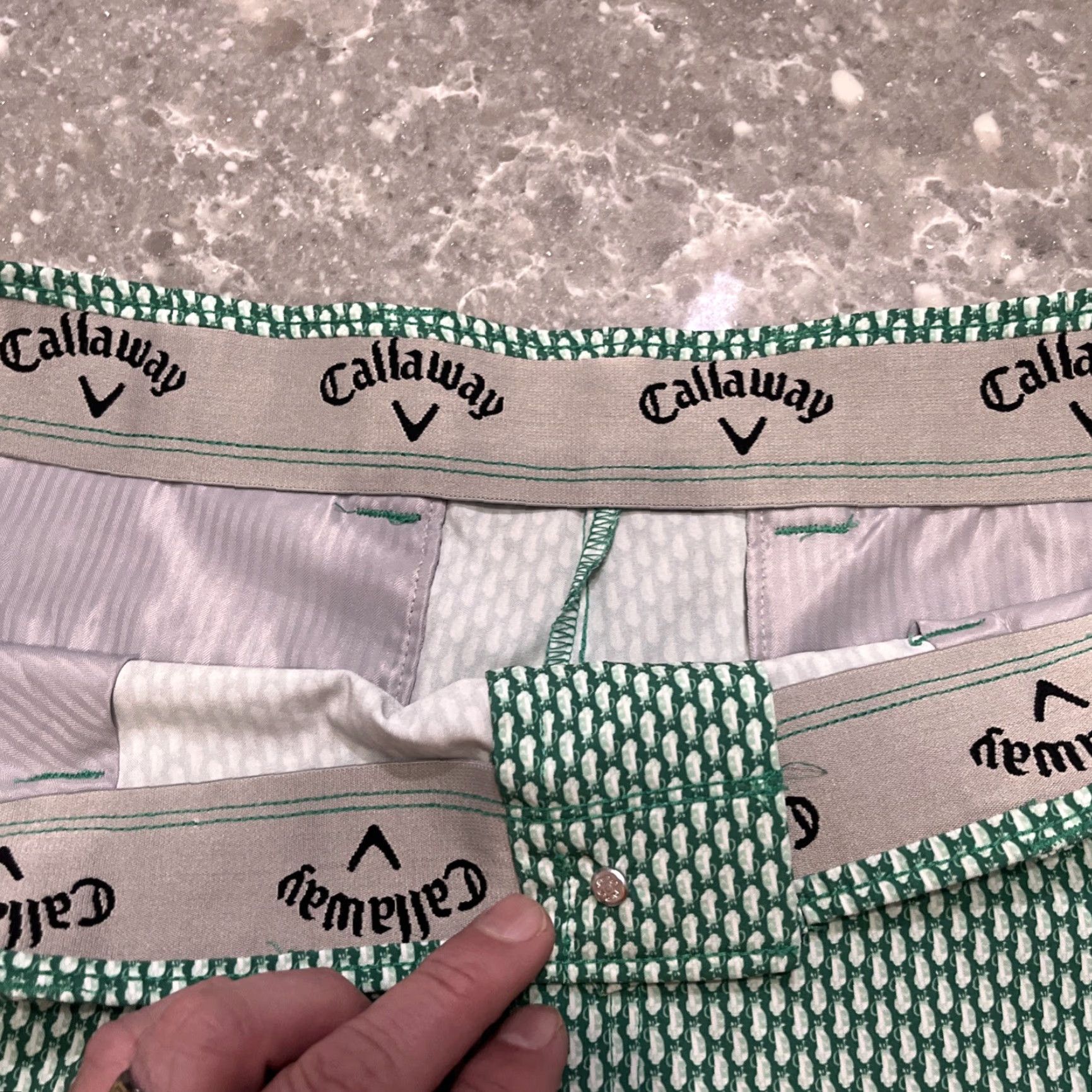 Callaway Callaway Shorts Men's 38 Green Performance Golf Chino Breathable Lightweight Pockets Belt Loops Flat Front Mid Rise Regular Modern Classic Size US 38 / EU 54 - 3 Thumbnail