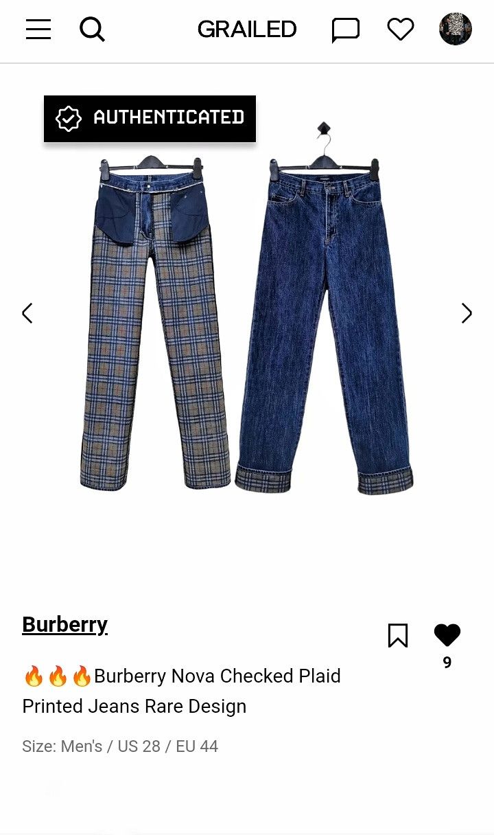 Burberry 🔥🔥🔥Burberry Nova Checked Plaid Printed Jeans Rare Design Size US 28 / EU 44 - 25 Thumbnail
