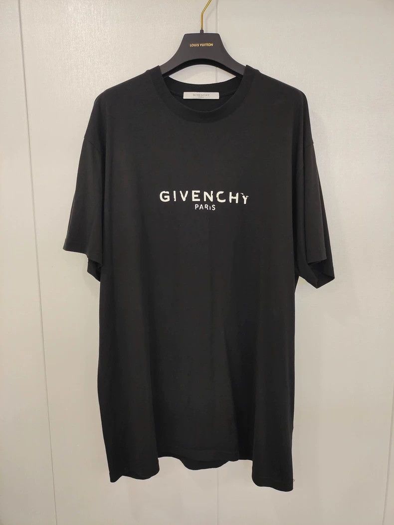 Givenchy Cotton Letter Logo Print Short Sleeve T-Shirt Me